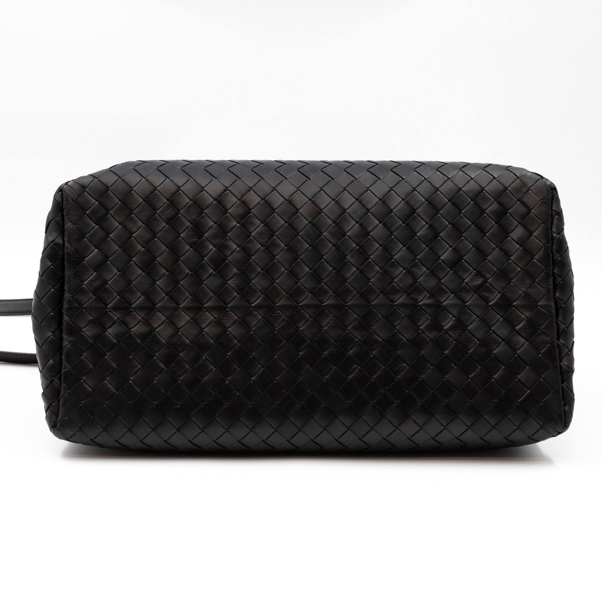 Roma Small Intrecciato Black Leather