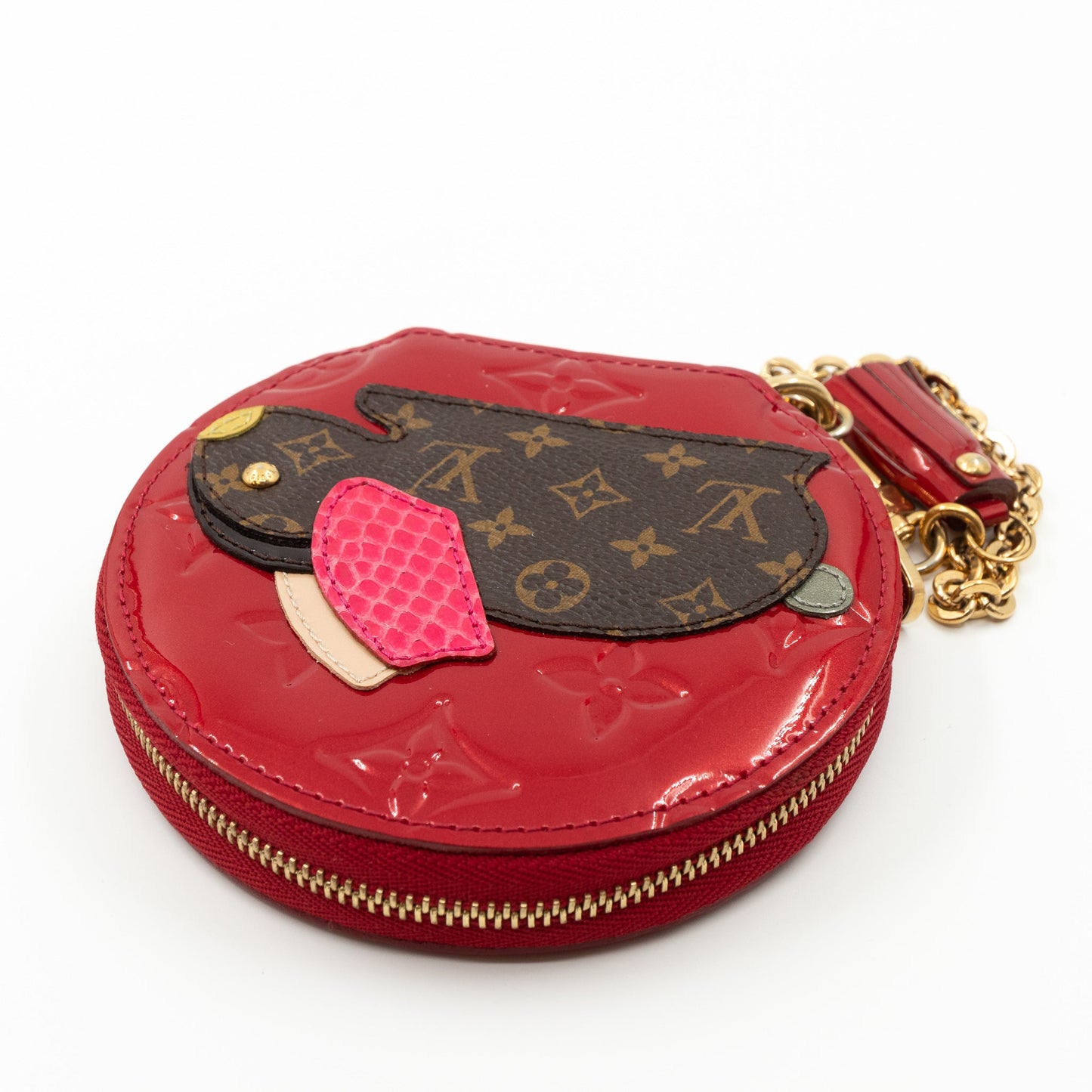 Coin Purse Animaux Vernis Red