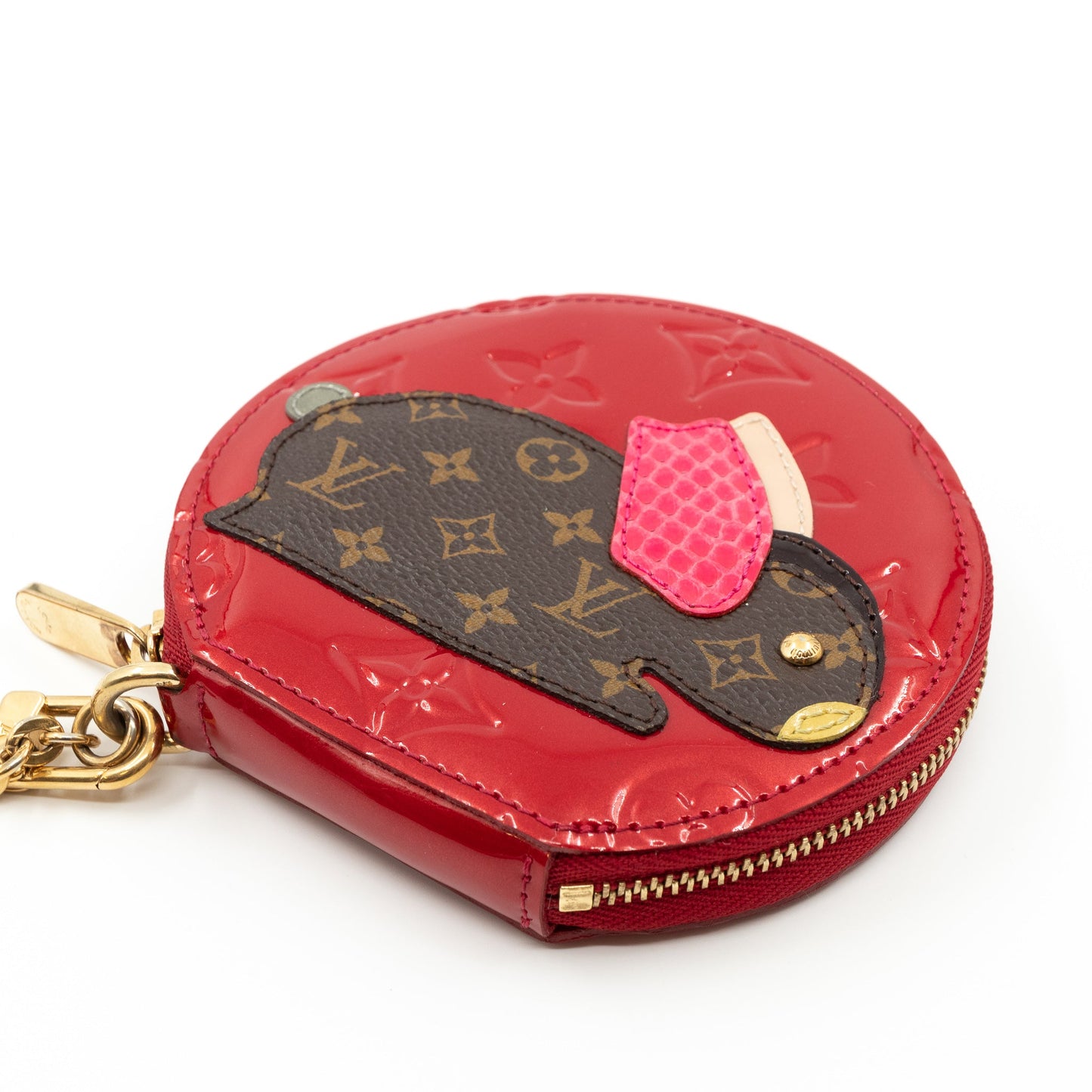 Coin Purse Animaux Vernis Red