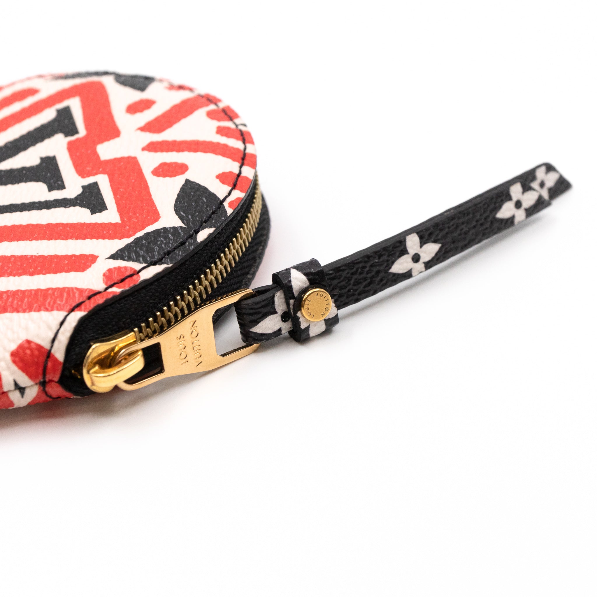 Round Coin Purse Crafty Cream & Red