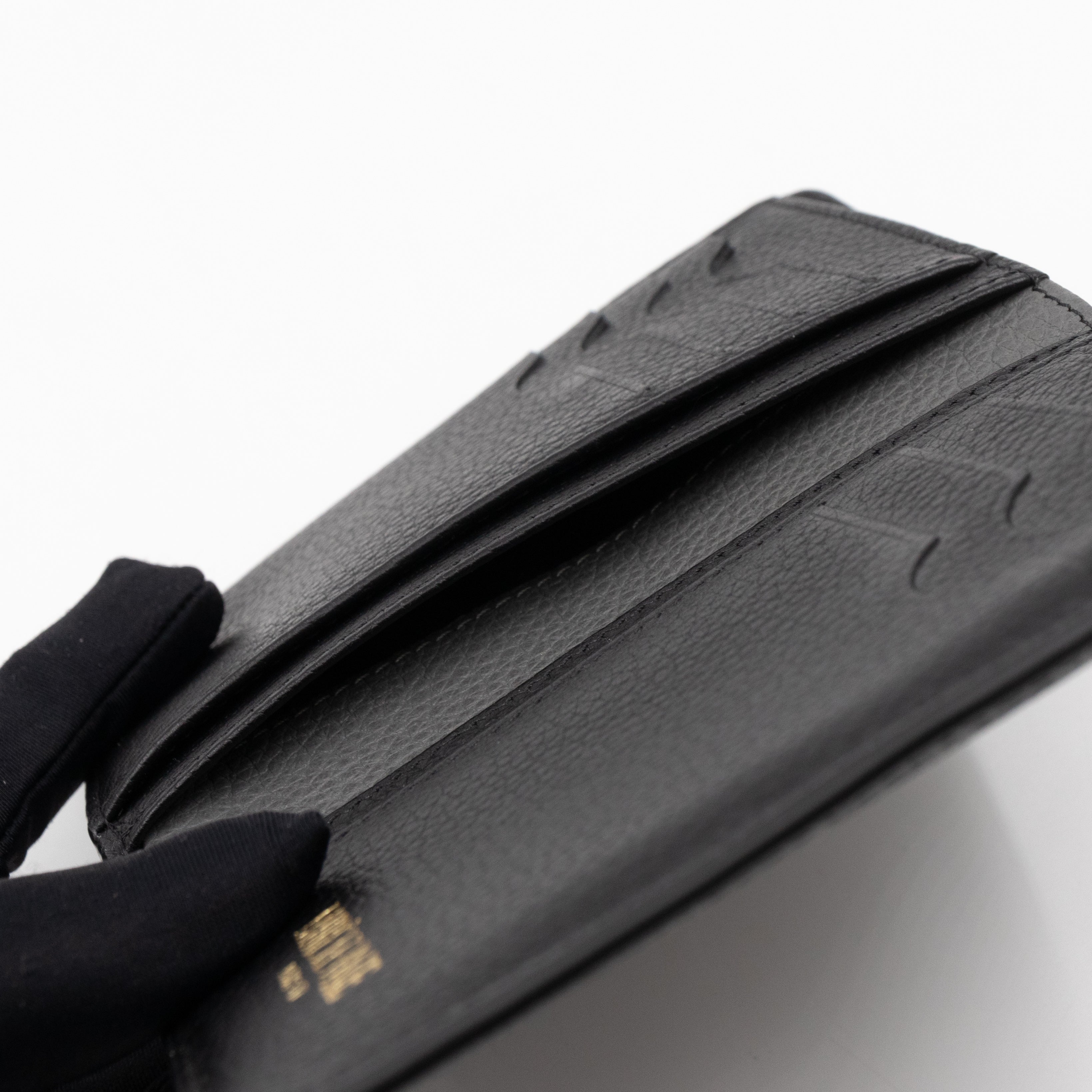 Etendard 8CC Wallet Steel Grey Scale Canvas & Black Leather