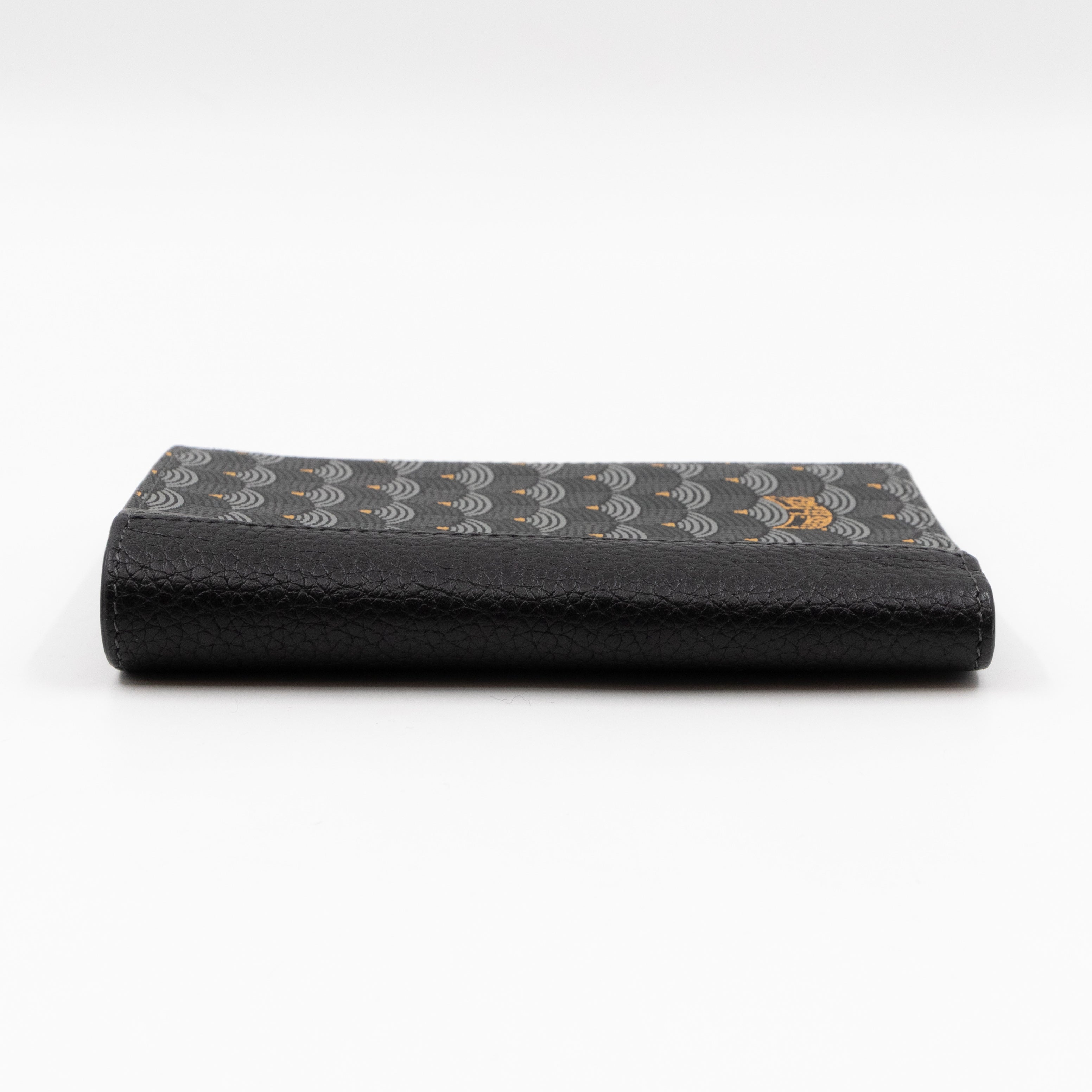 Etendard 8CC Wallet Steel Grey Scale Canvas & Black Leather