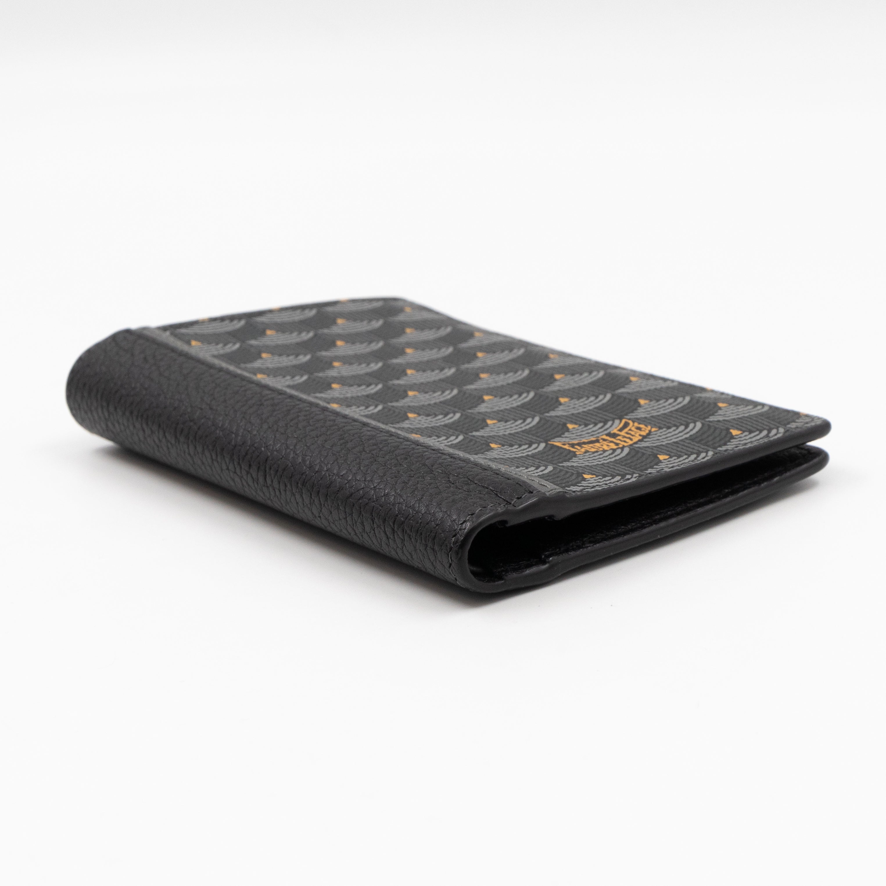 Etendard 8CC Wallet Steel Grey Scale Canvas & Black Leather