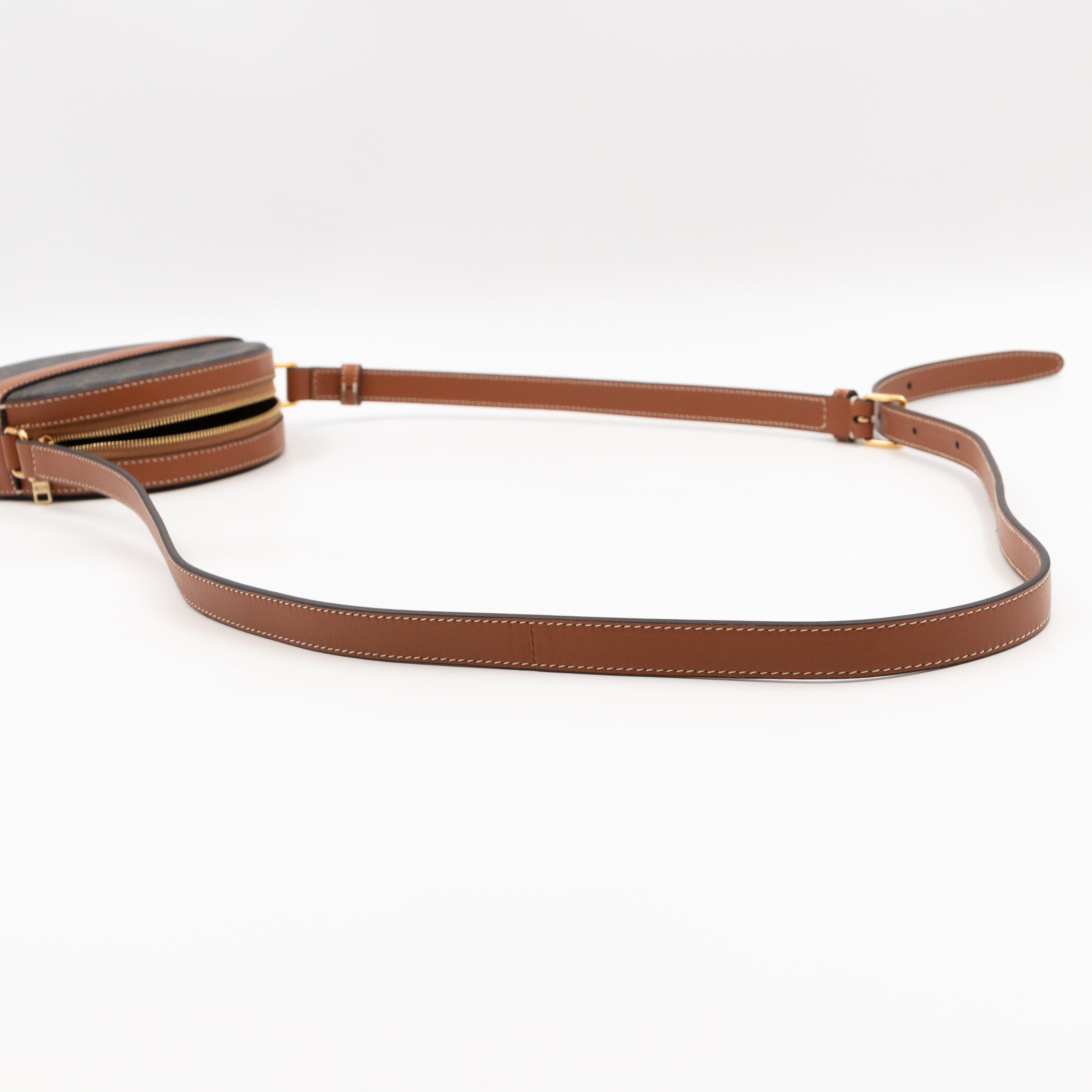 Round Purse On Strap Triomphe Canvas