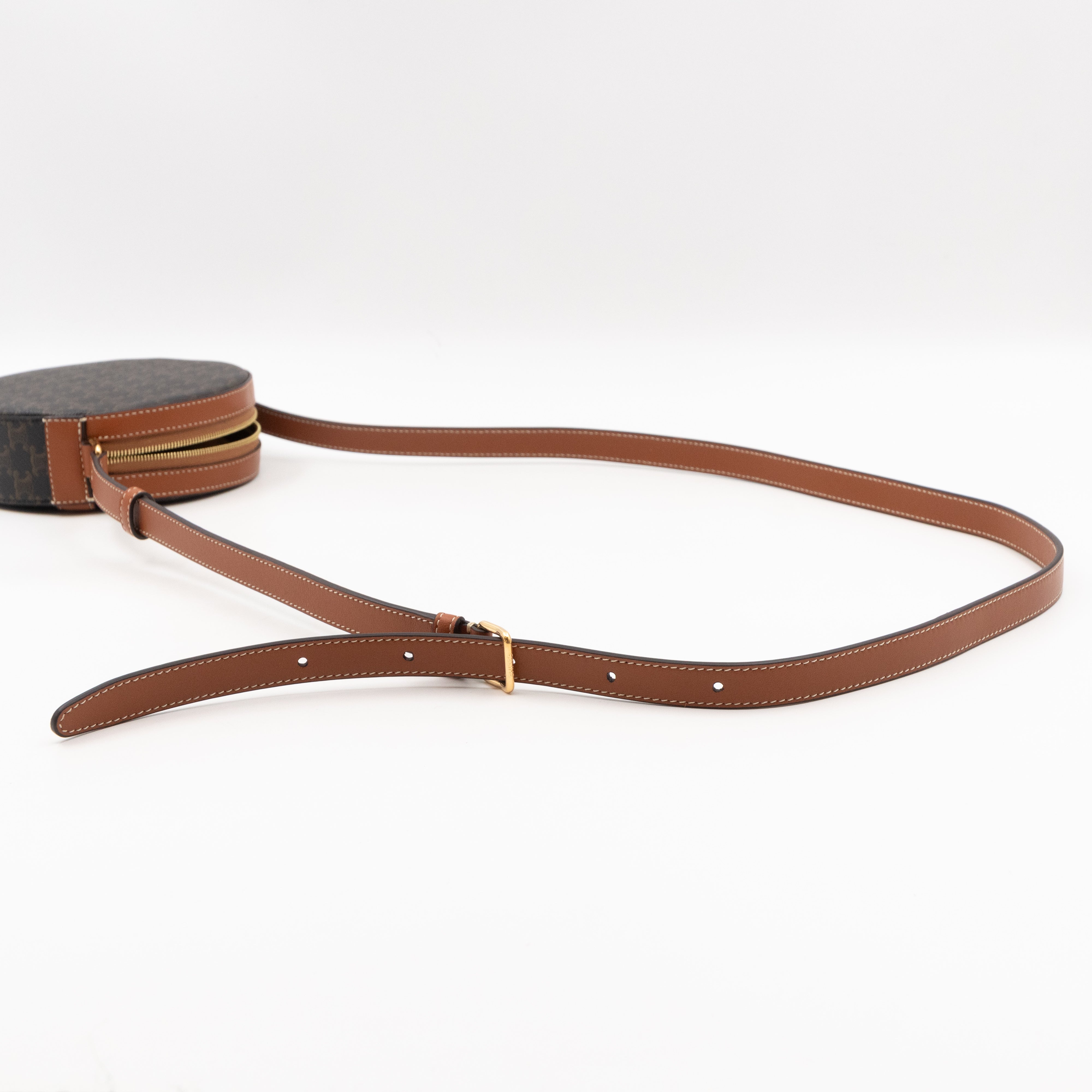 Round Purse On Strap Triomphe Canvas