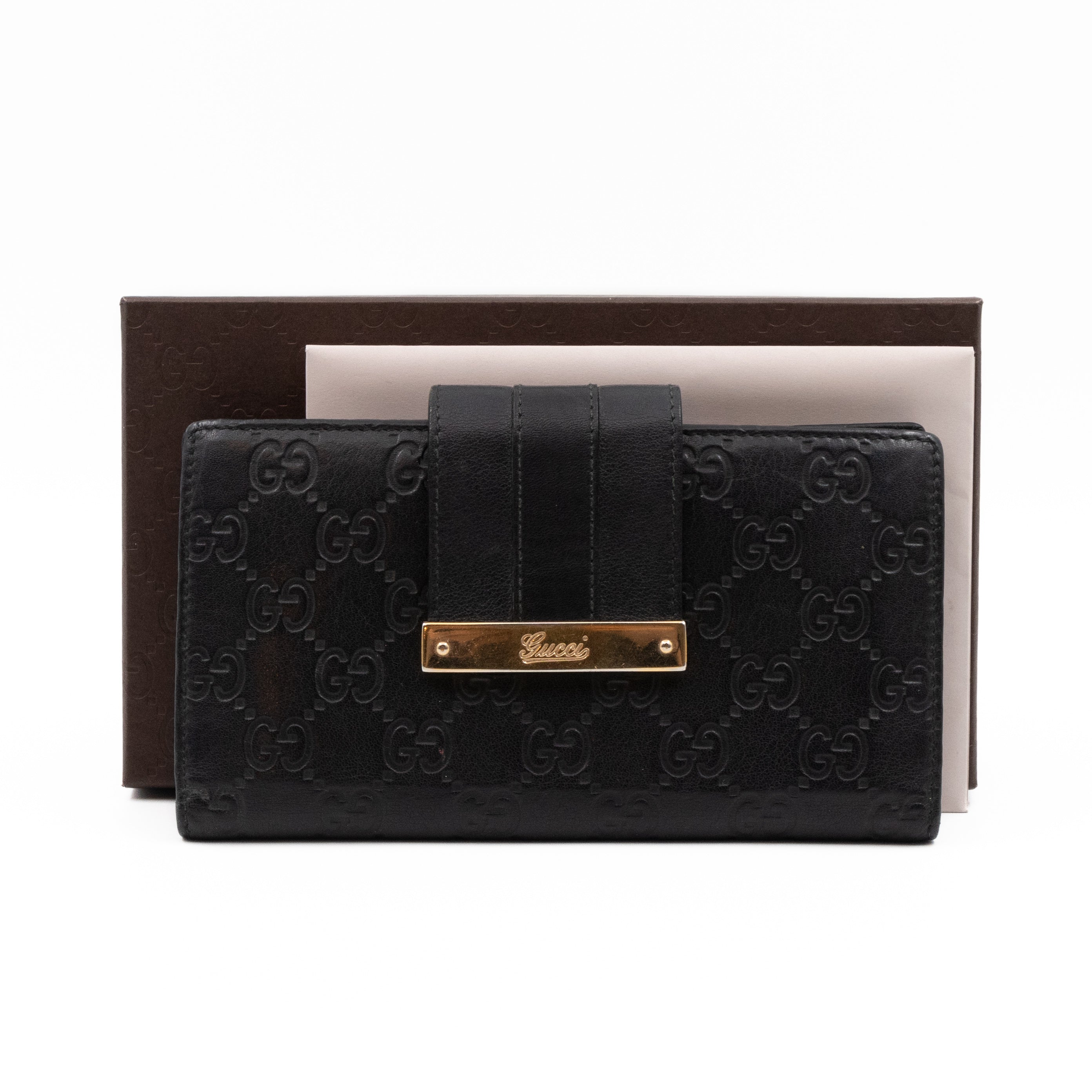 Guccissima Black Leather Wallet