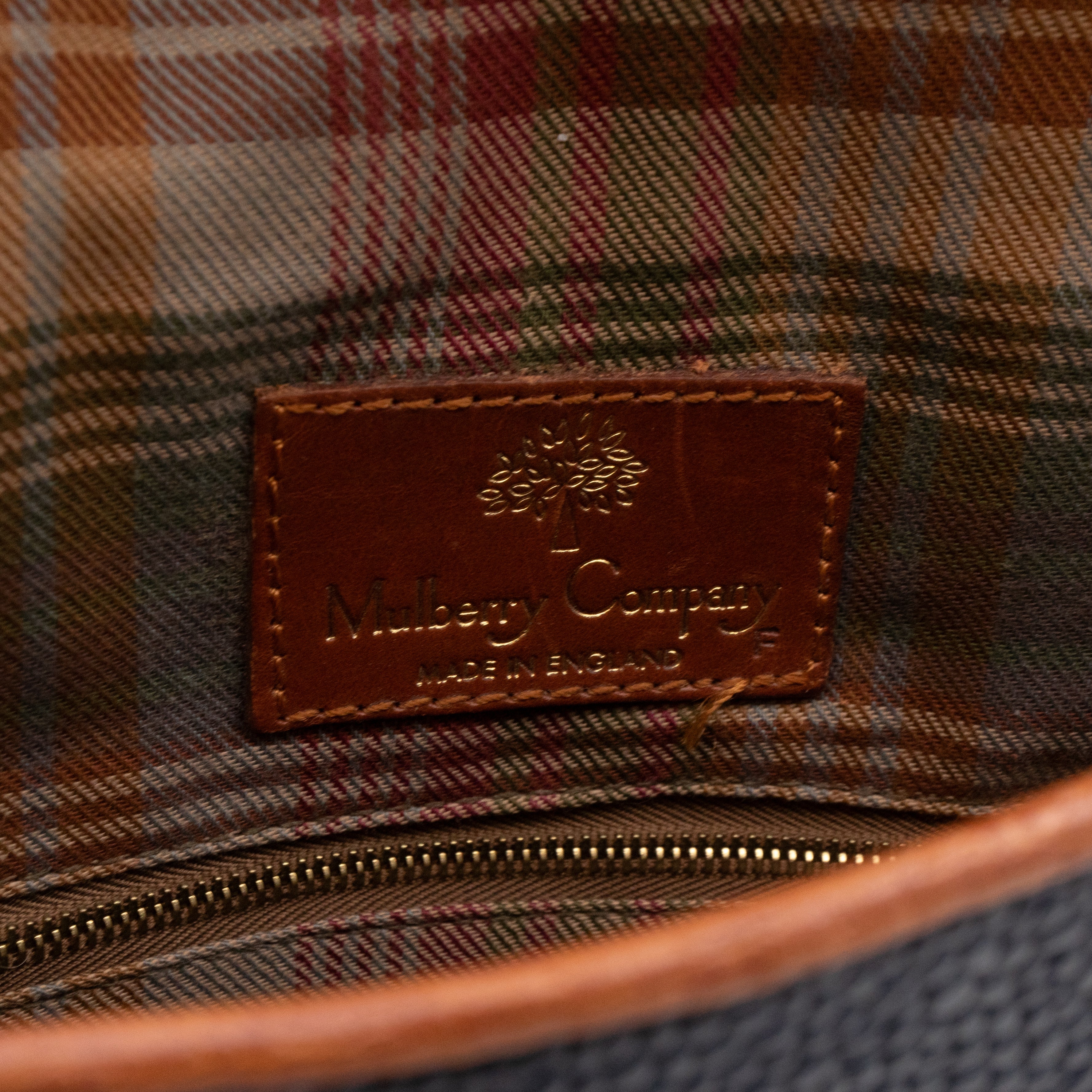 Vintage Crossbody Bag Blue Leather