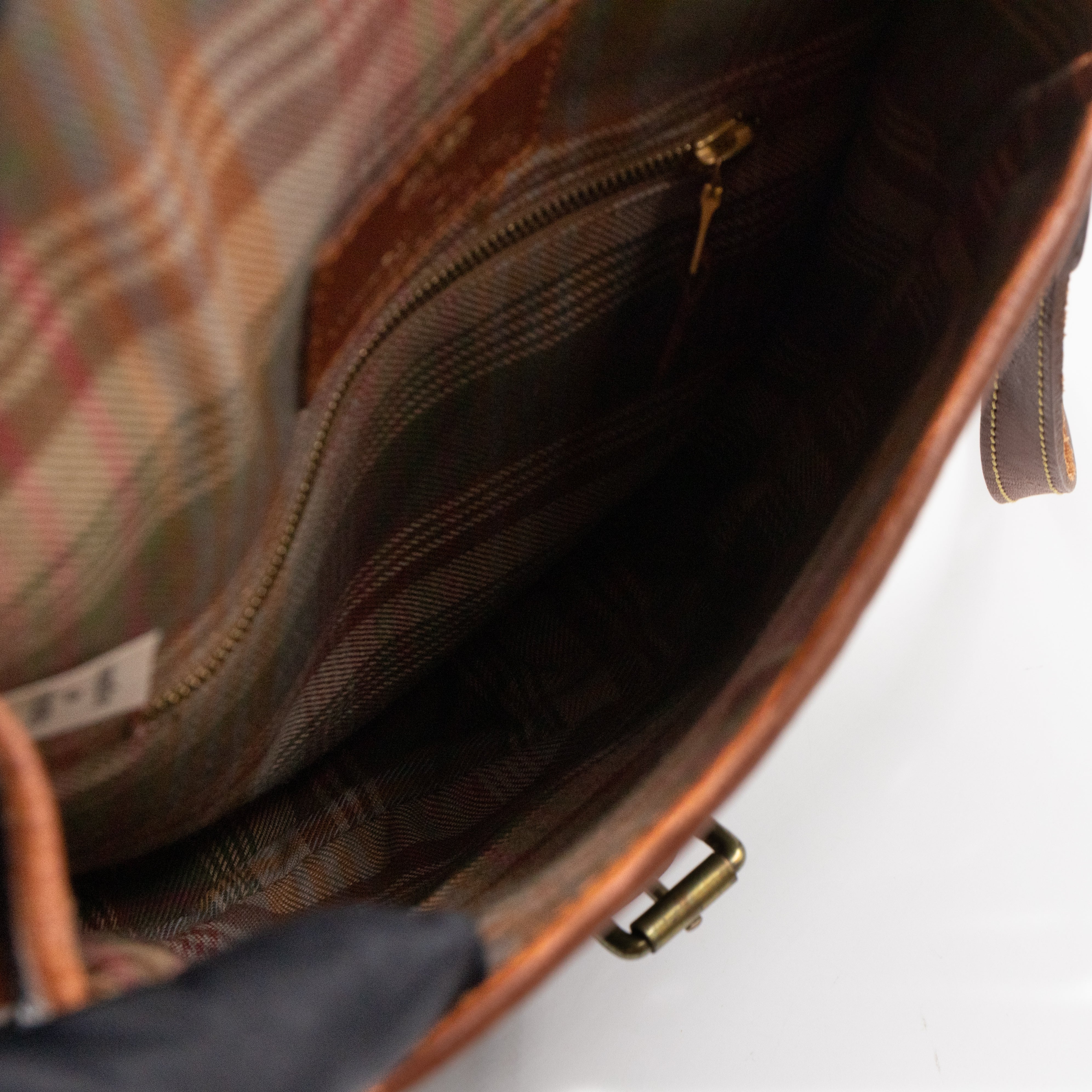 Vintage Crossbody Bag Blue Leather