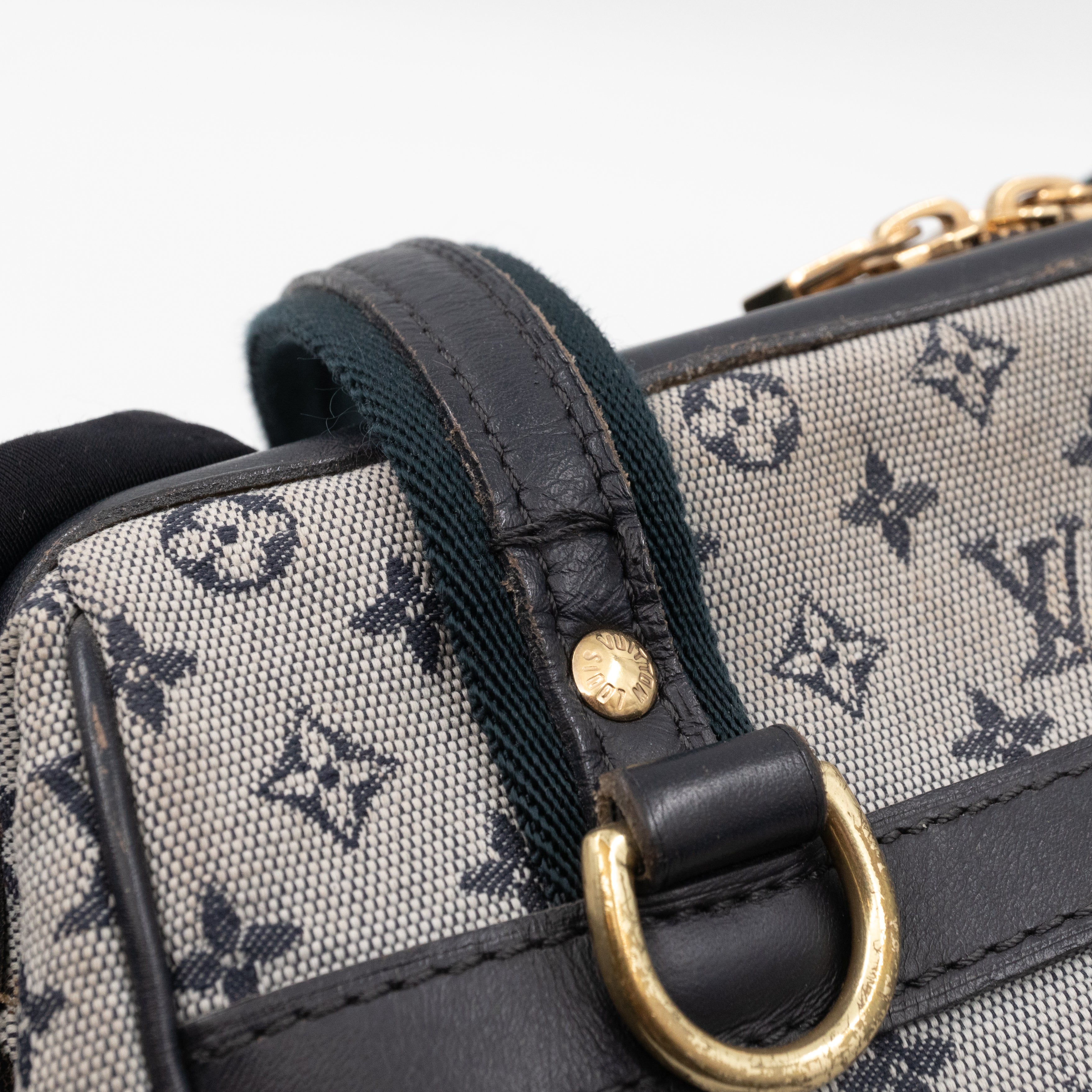 Josephine PM Idylle Monogram Mini Lin Blue Canvas