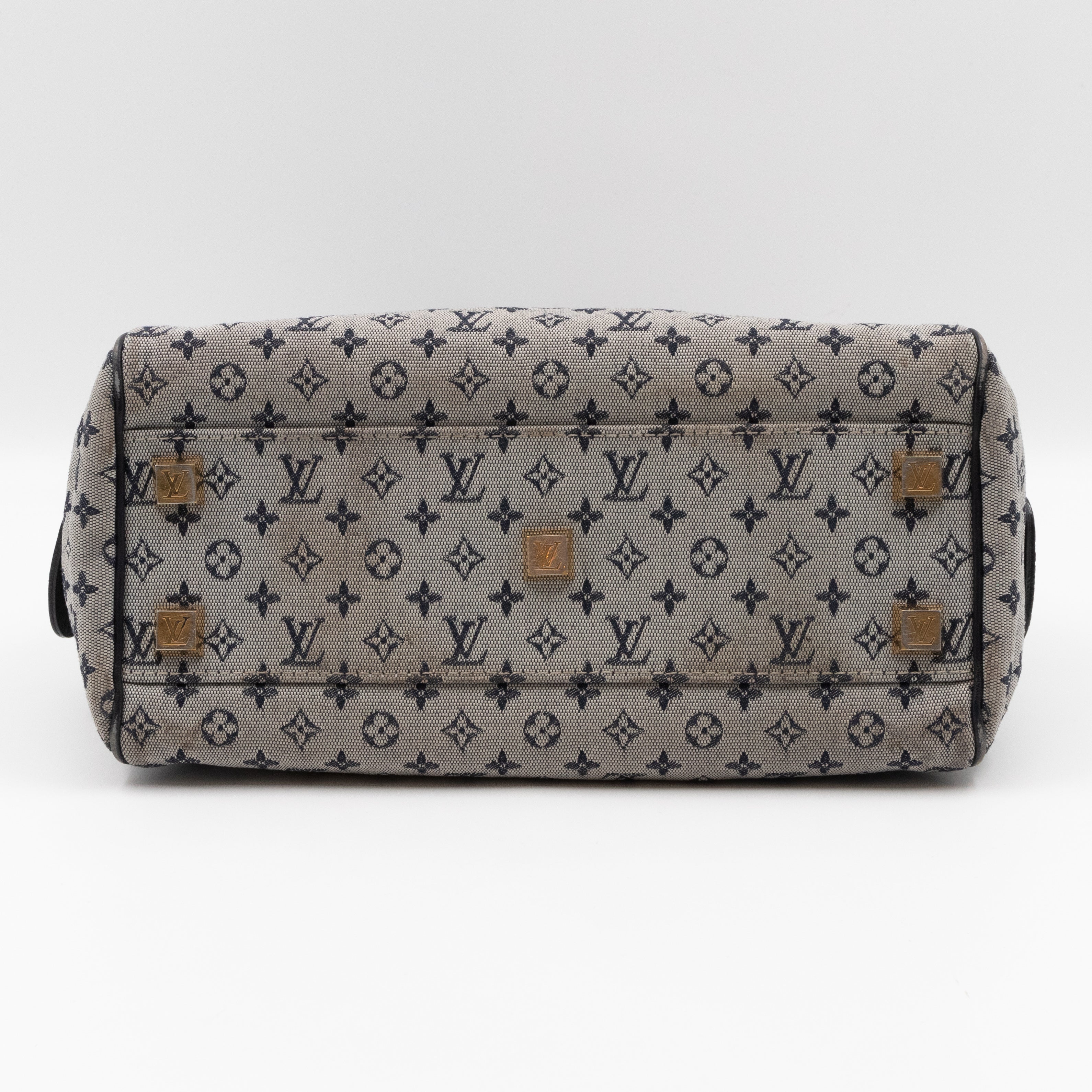Josephine PM Idylle Monogram Mini Lin Blue Canvas