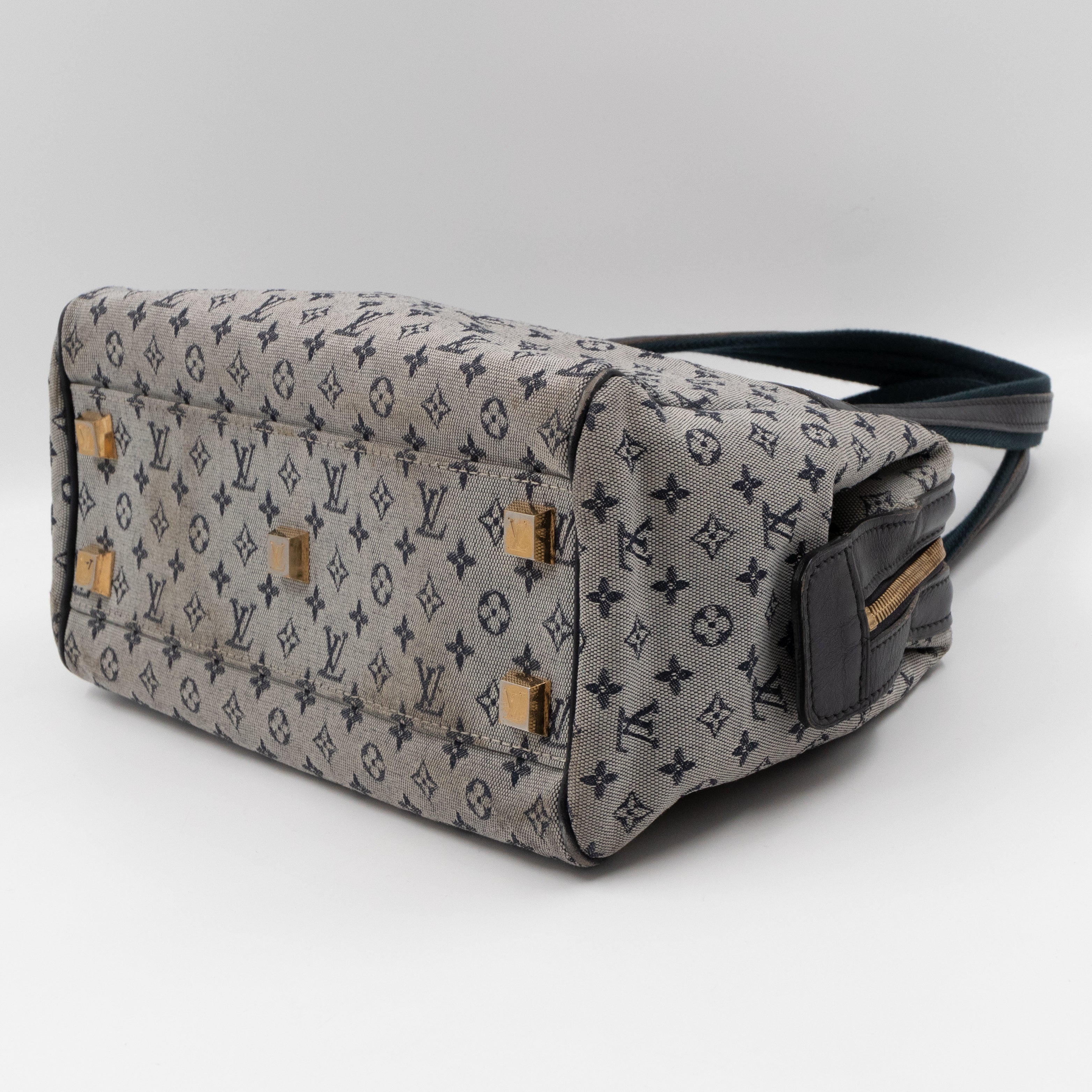 Josephine PM Idylle Monogram Mini Lin Blue Canvas