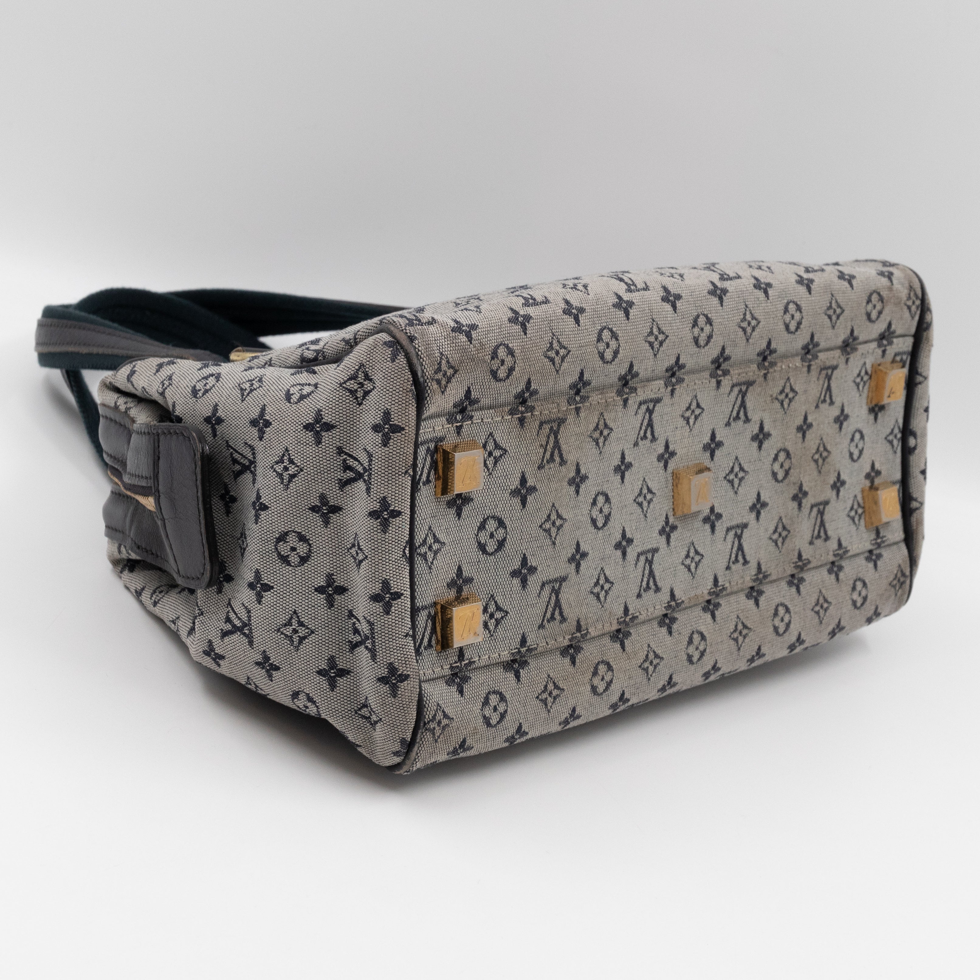 Josephine PM Idylle Monogram Mini Lin Blue Canvas