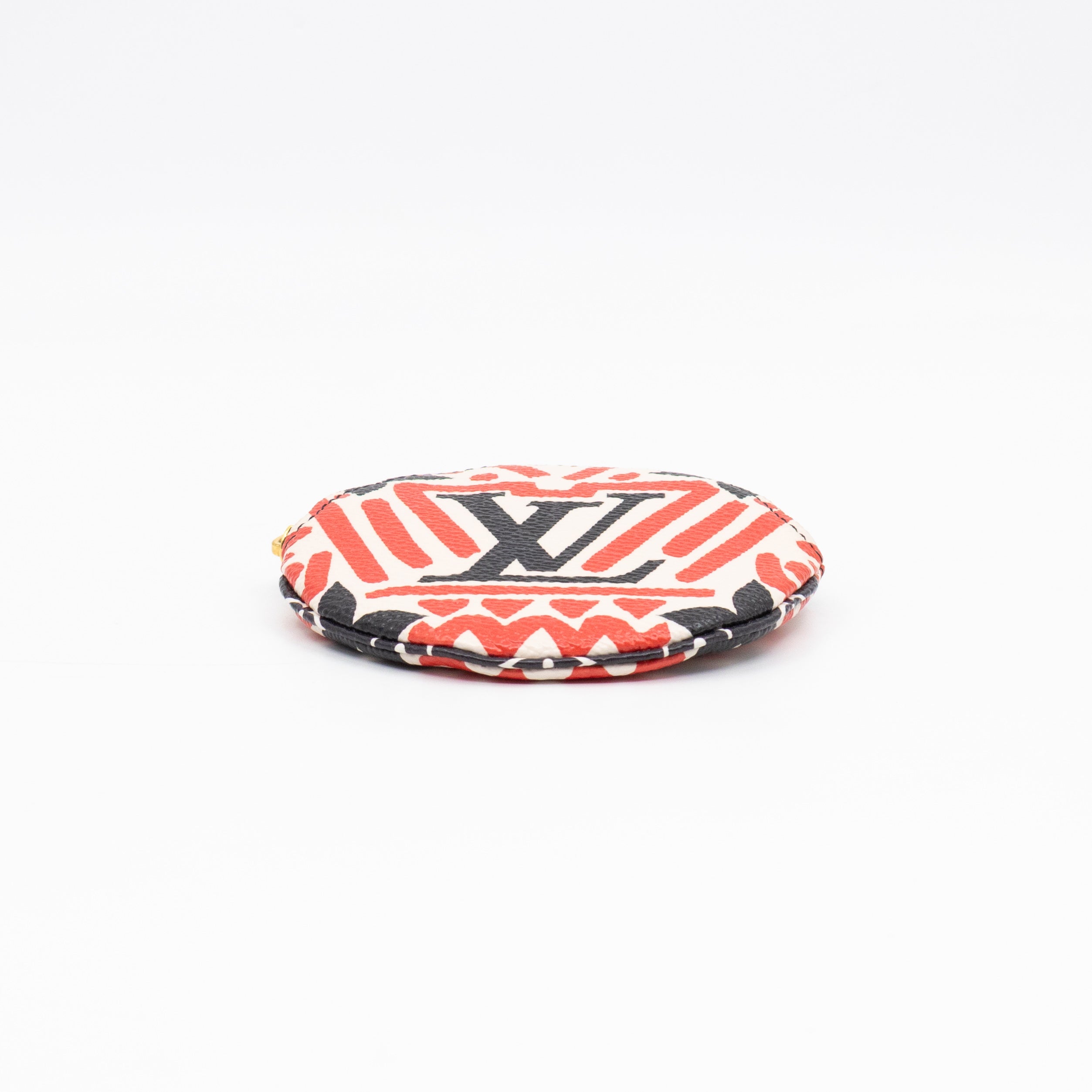 Round Coin Purse Crafty Cream & Red