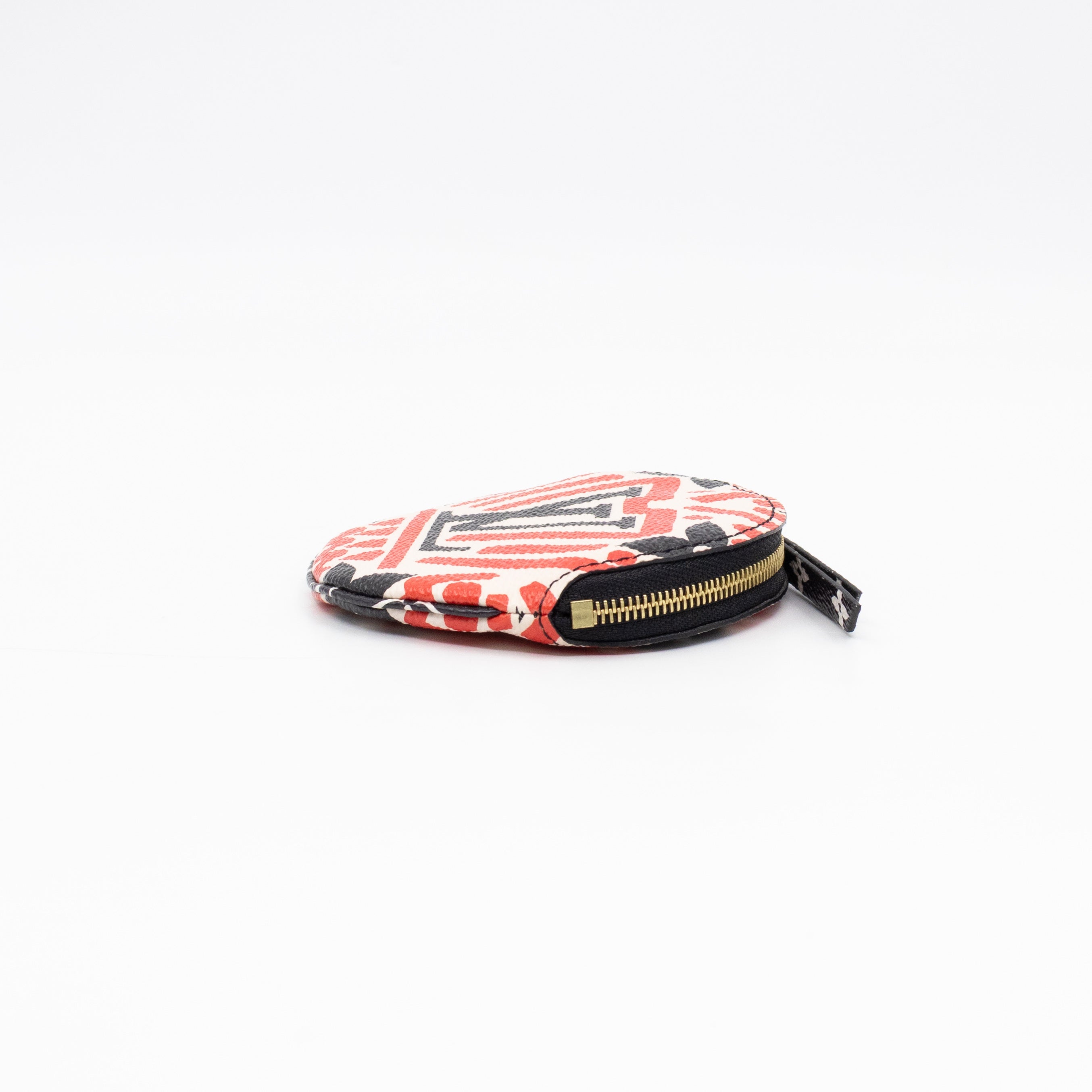 Round Coin Purse Crafty Cream & Red