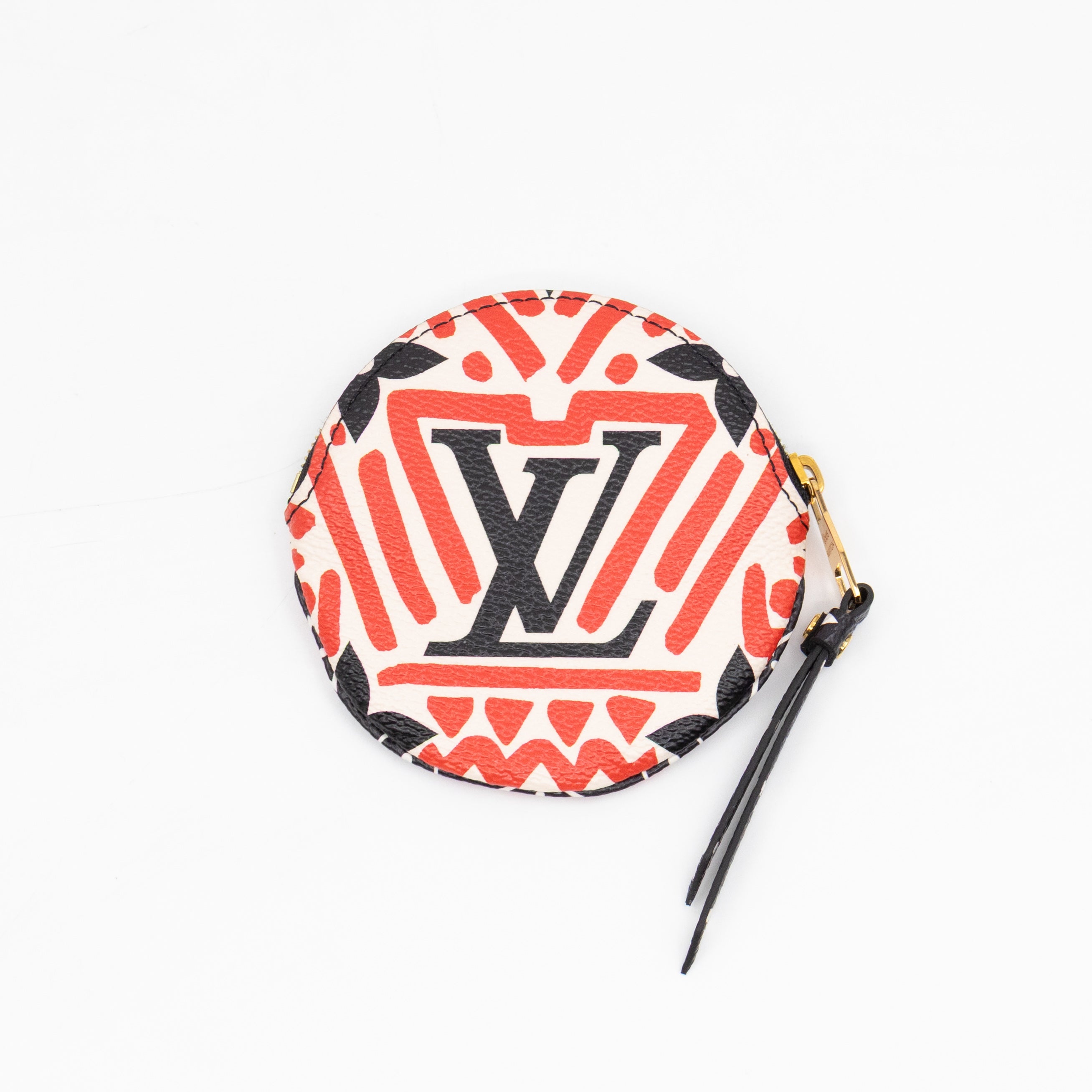 Round Coin Purse Crafty Cream & Red