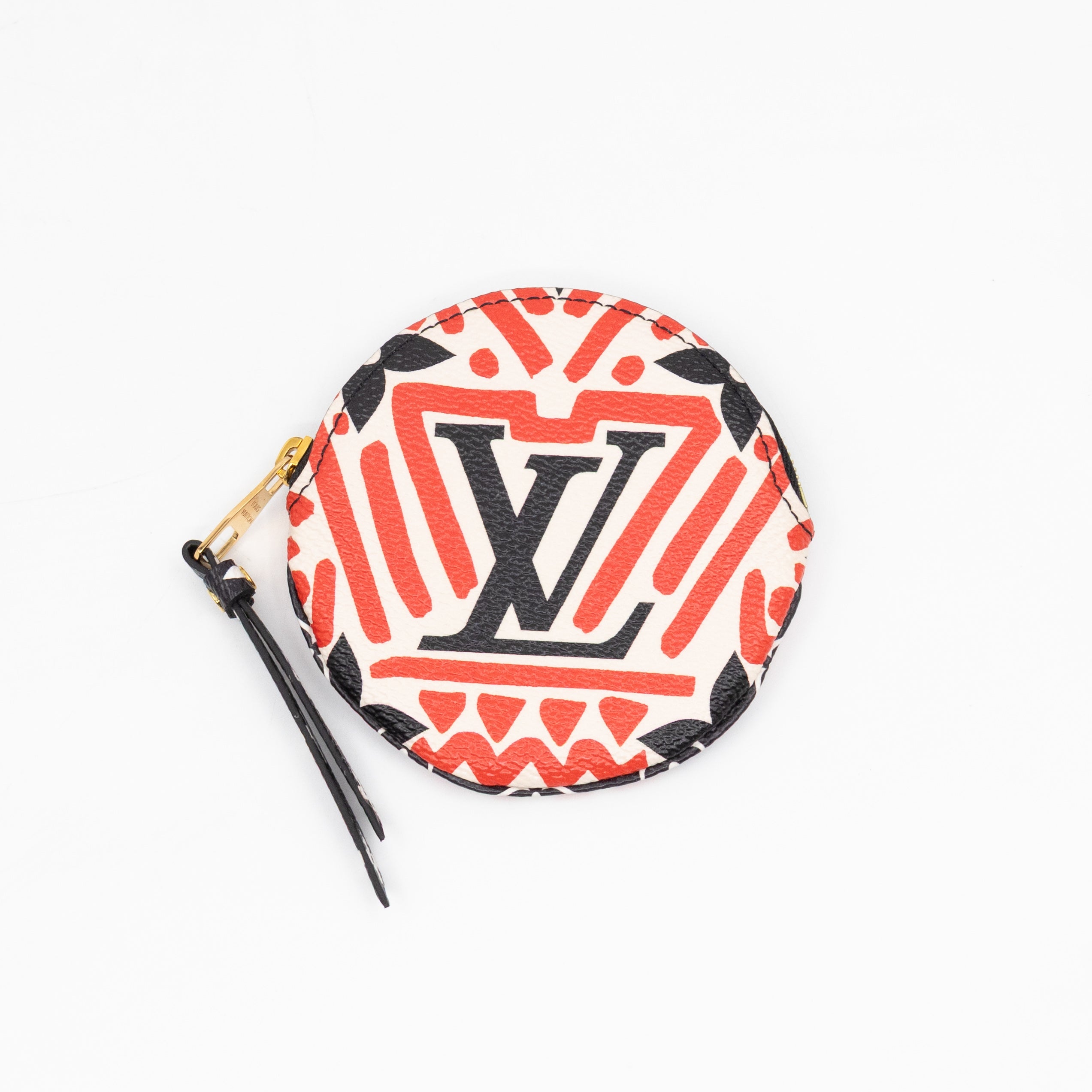 Round Coin Purse Crafty Cream & Red