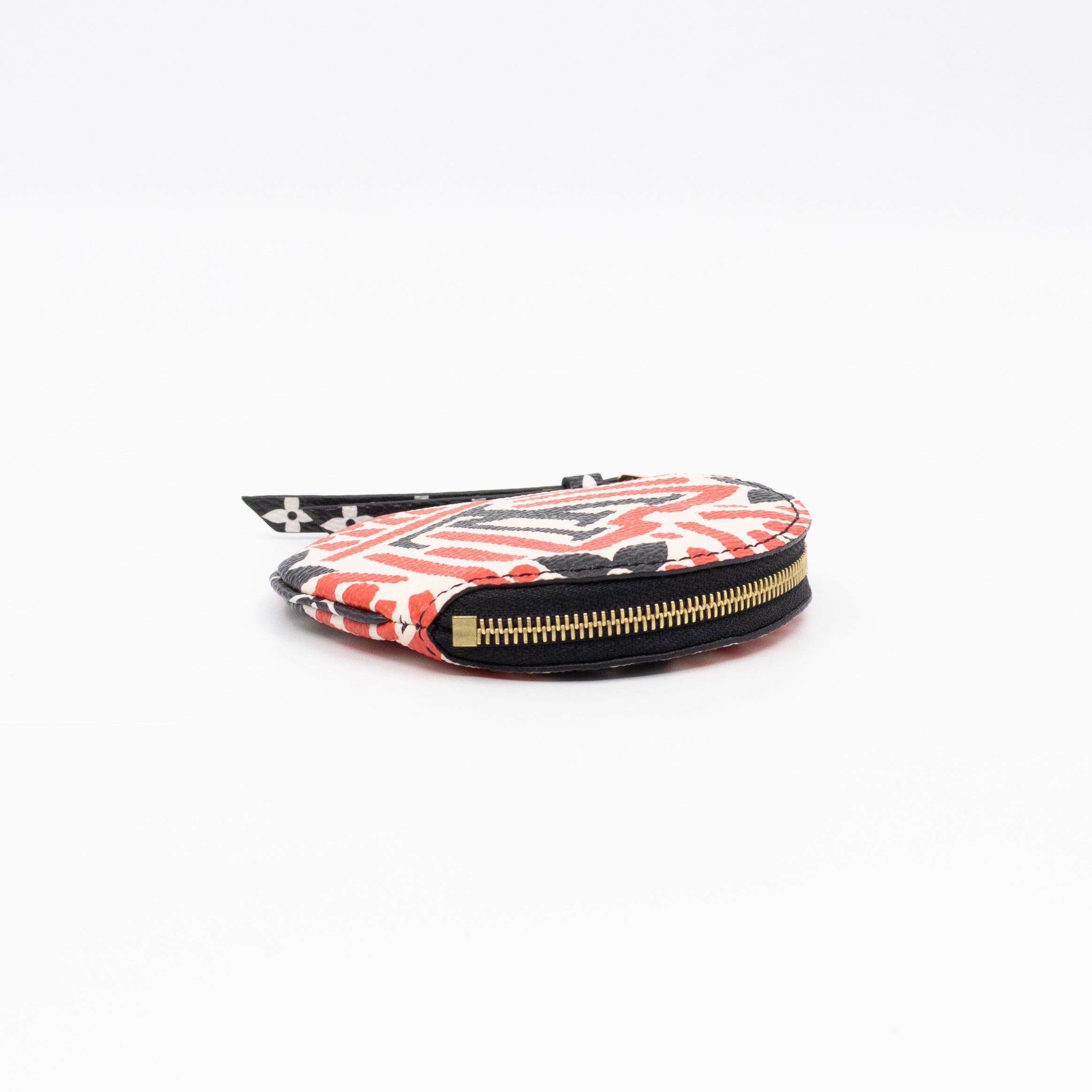 Round Coin Purse Crafty Cream & Red
