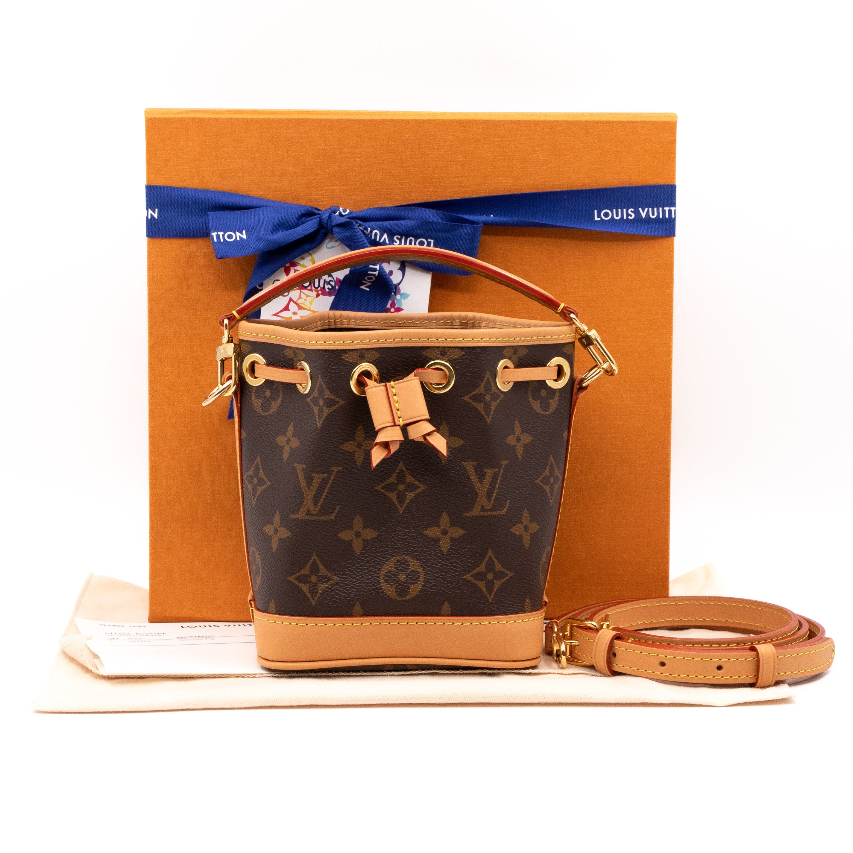 Louis Vuitton Nano Noe Monogram NM Removable Shoulder Strap