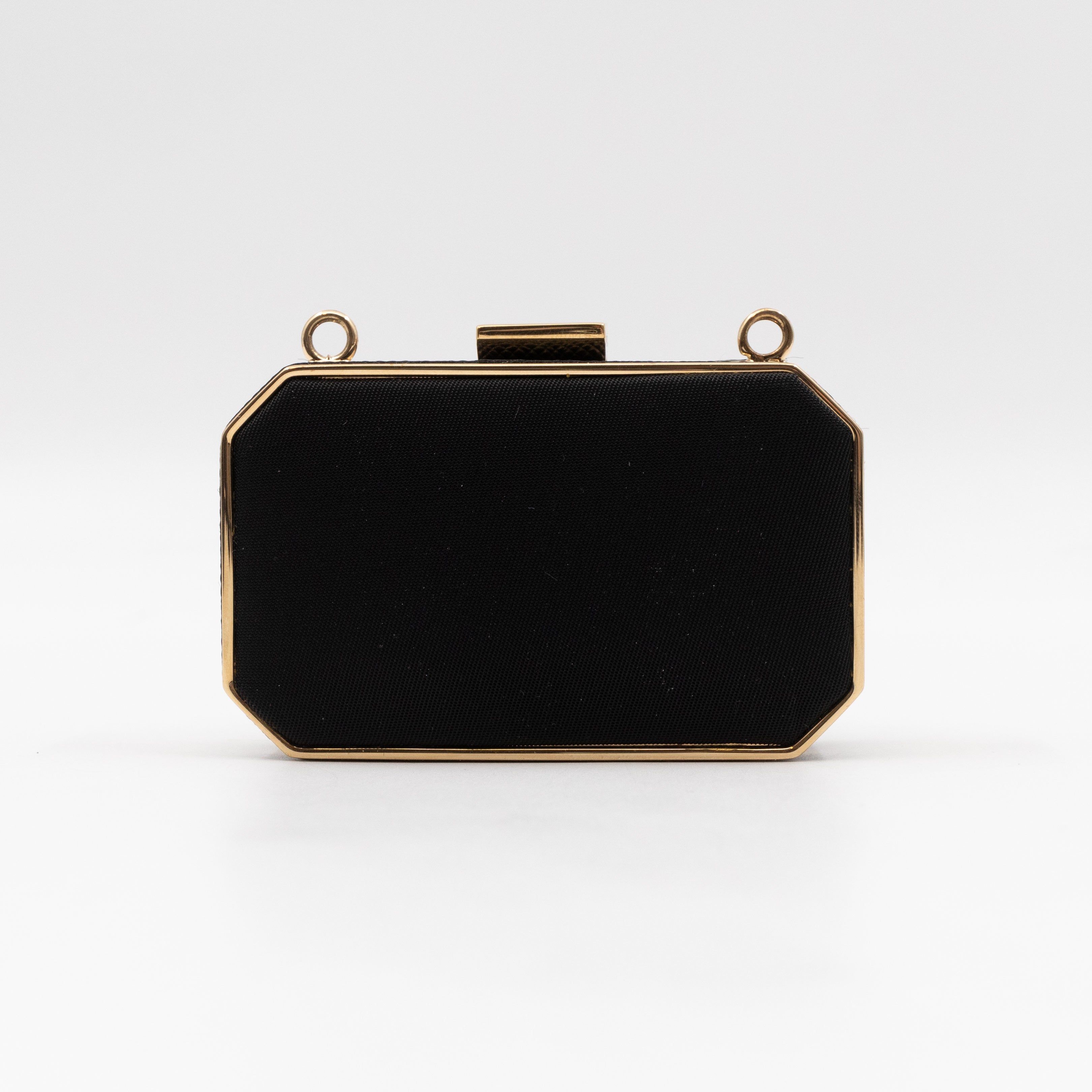 Vanity Case Black Nylon Saffiano Leather