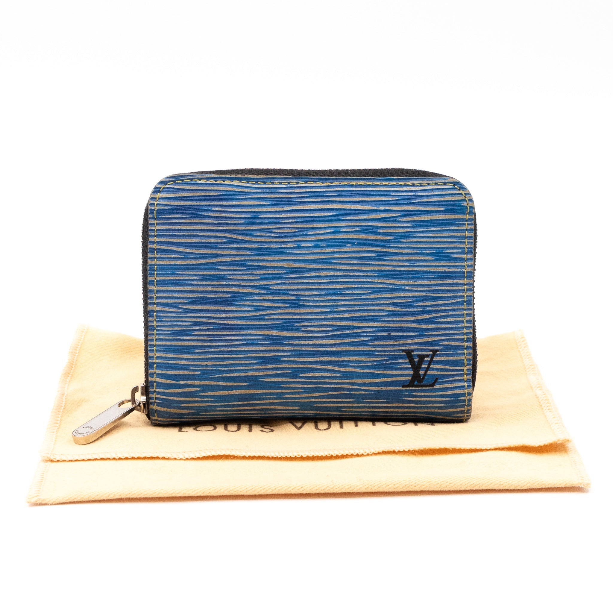 Zippy Coin Purse Epi Leather Denim