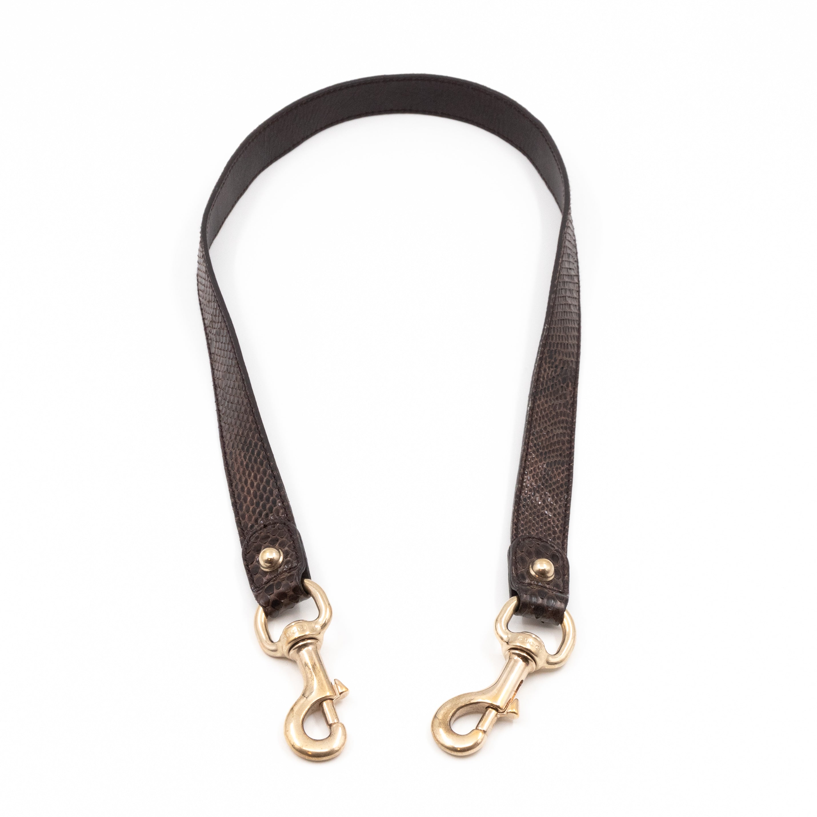 Indy Top Handle Bag Brown Python Leather