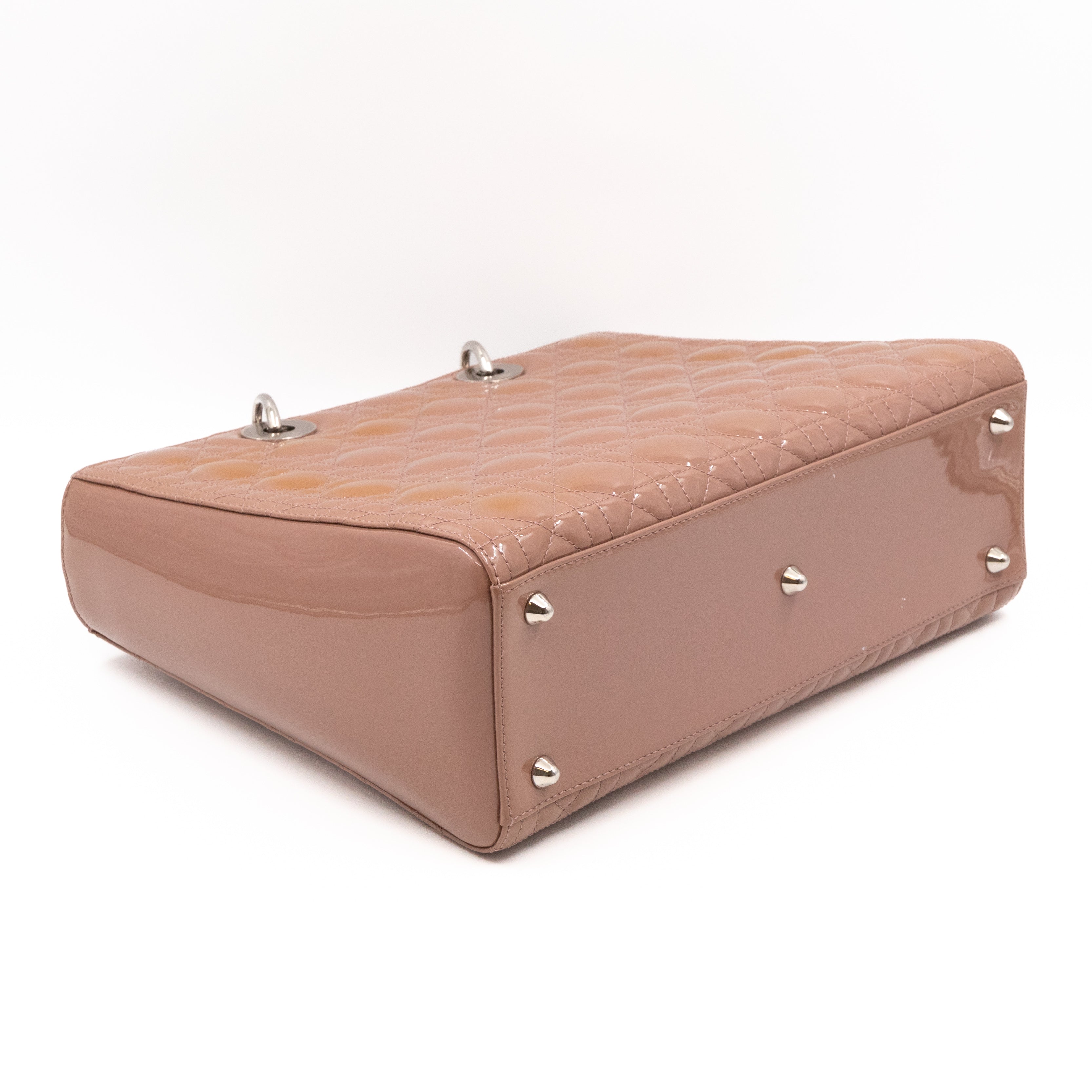 Lady Dior Large Dark Beige Patent Leather