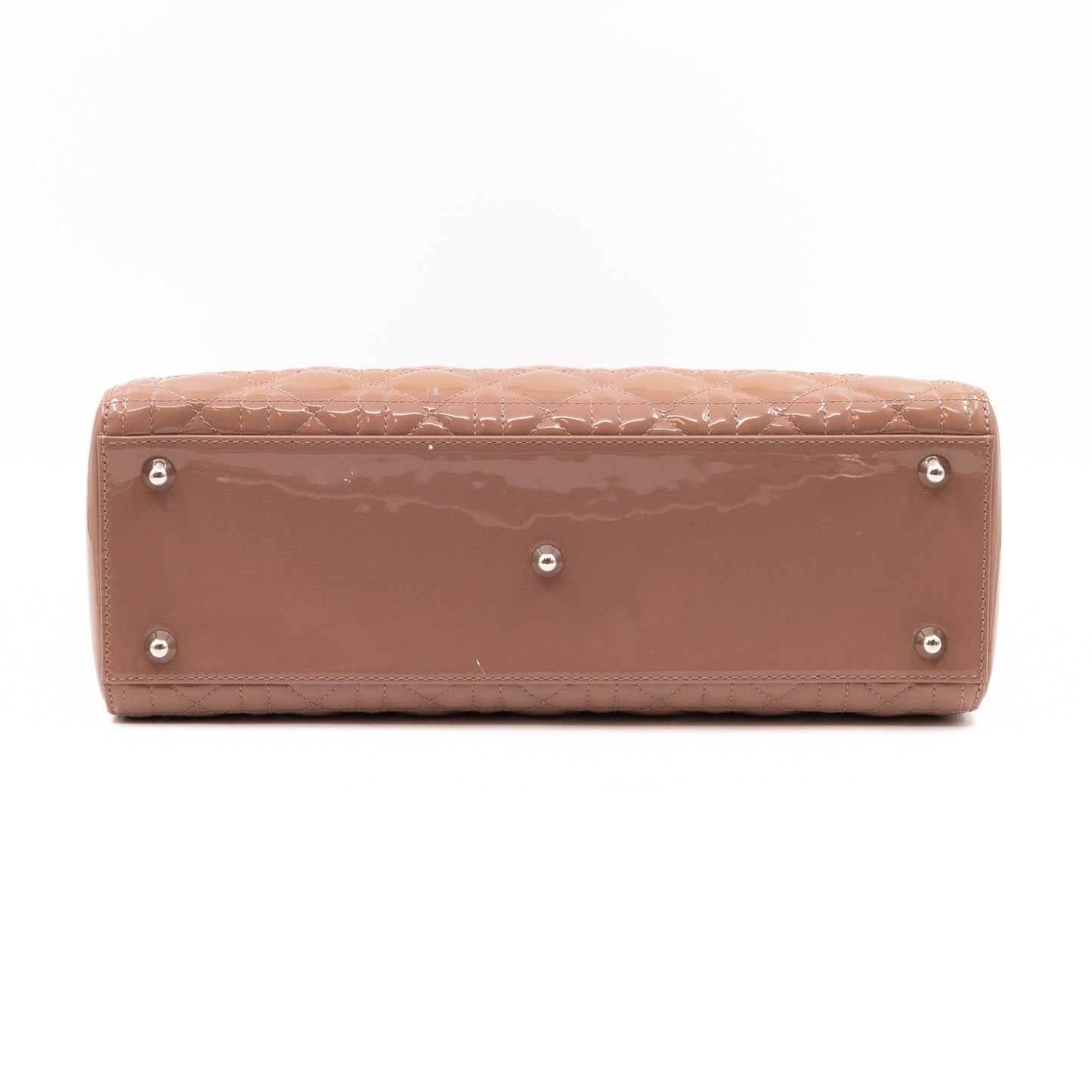 Lady Dior Large Dark Beige Patent Leather