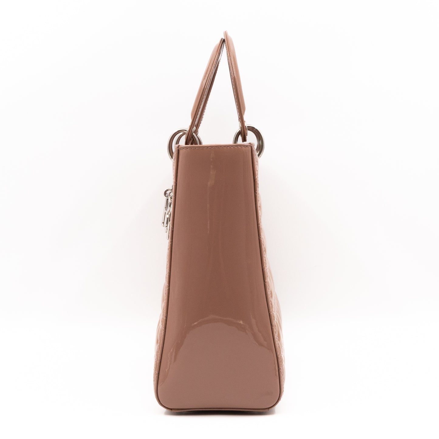 Lady Dior Large Dark Beige Patent Leather