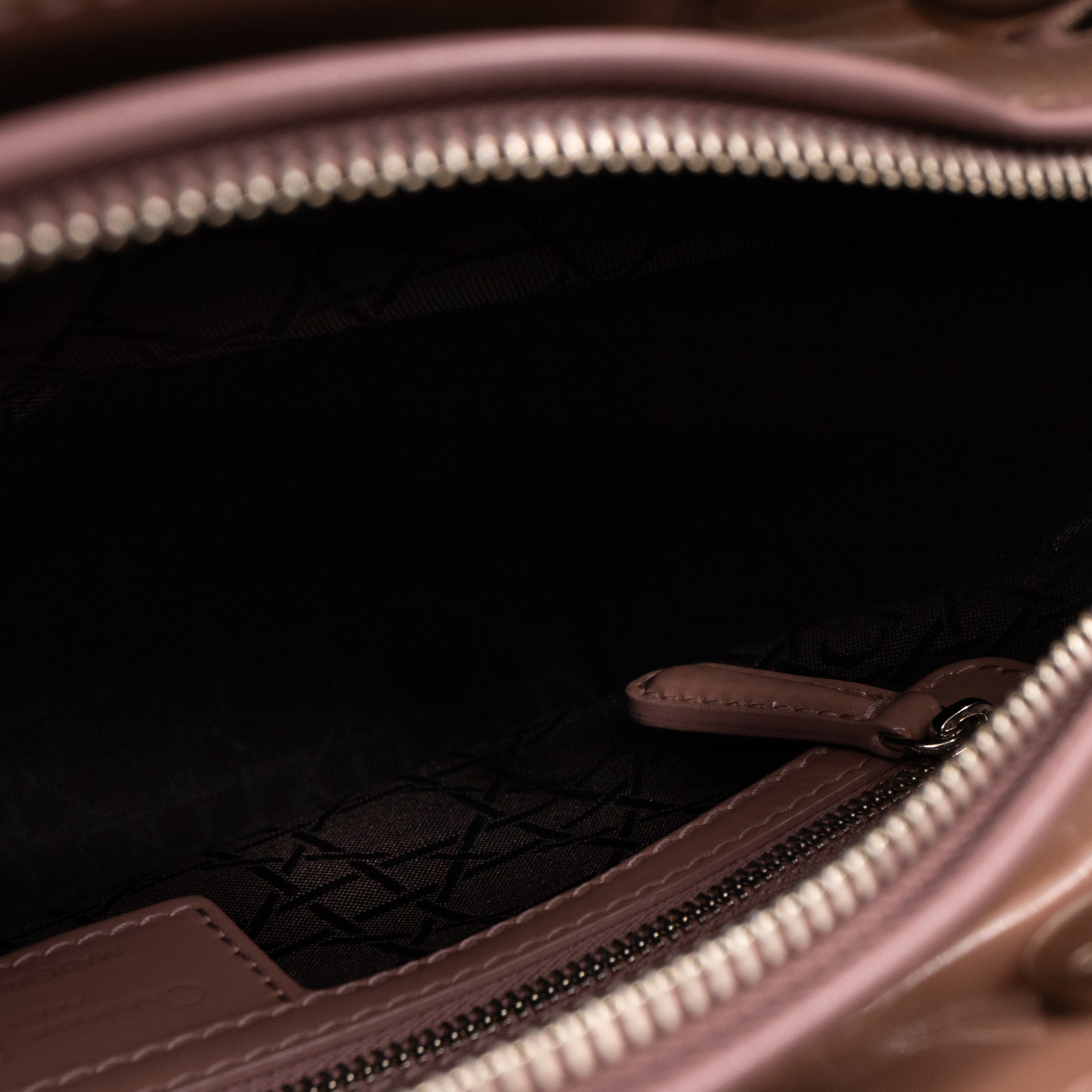 Lady Dior Large Dark Beige Patent Leather