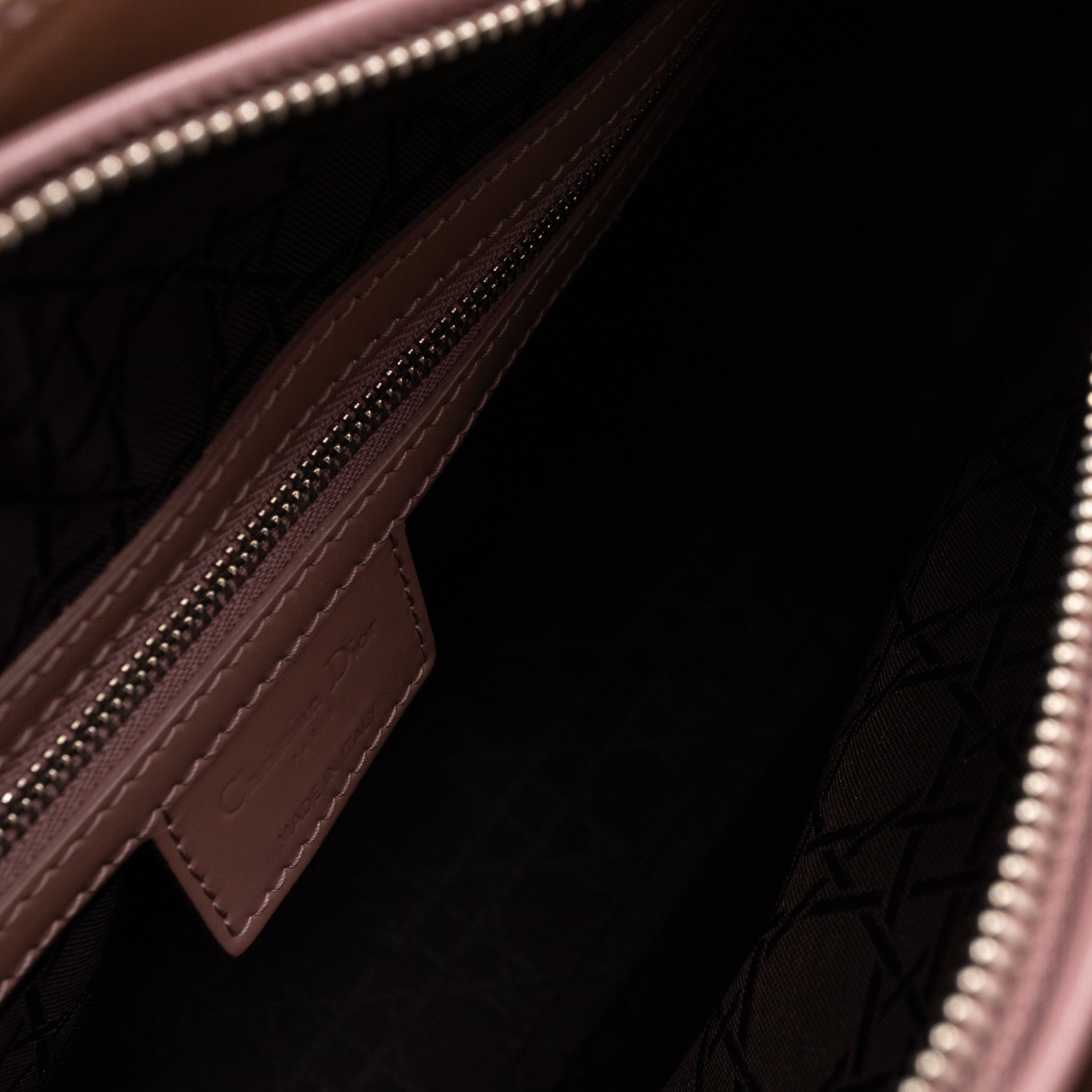 Lady Dior Large Dark Beige Patent Leather