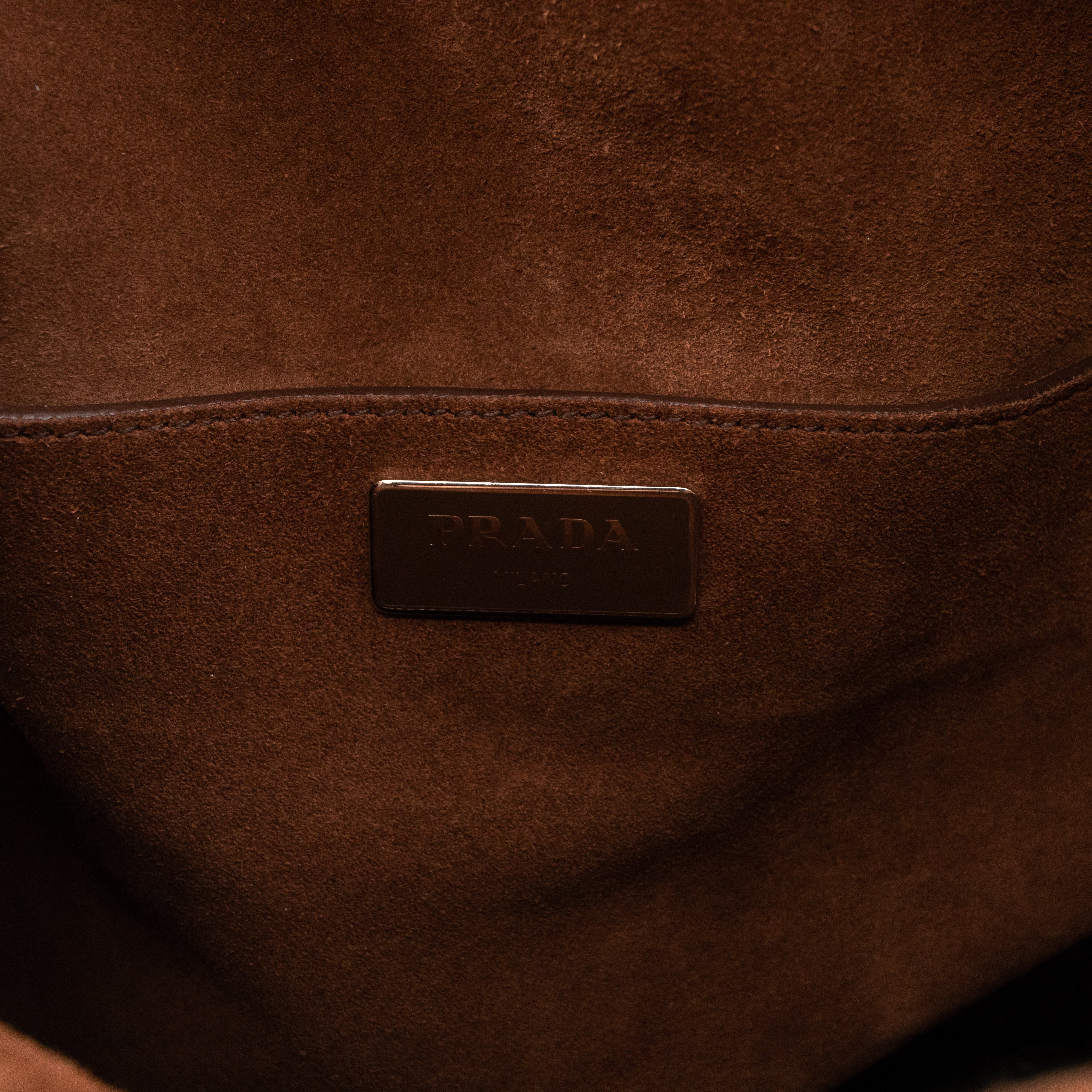 Double Flap Hobo Bag Brown Scamosciato Suede