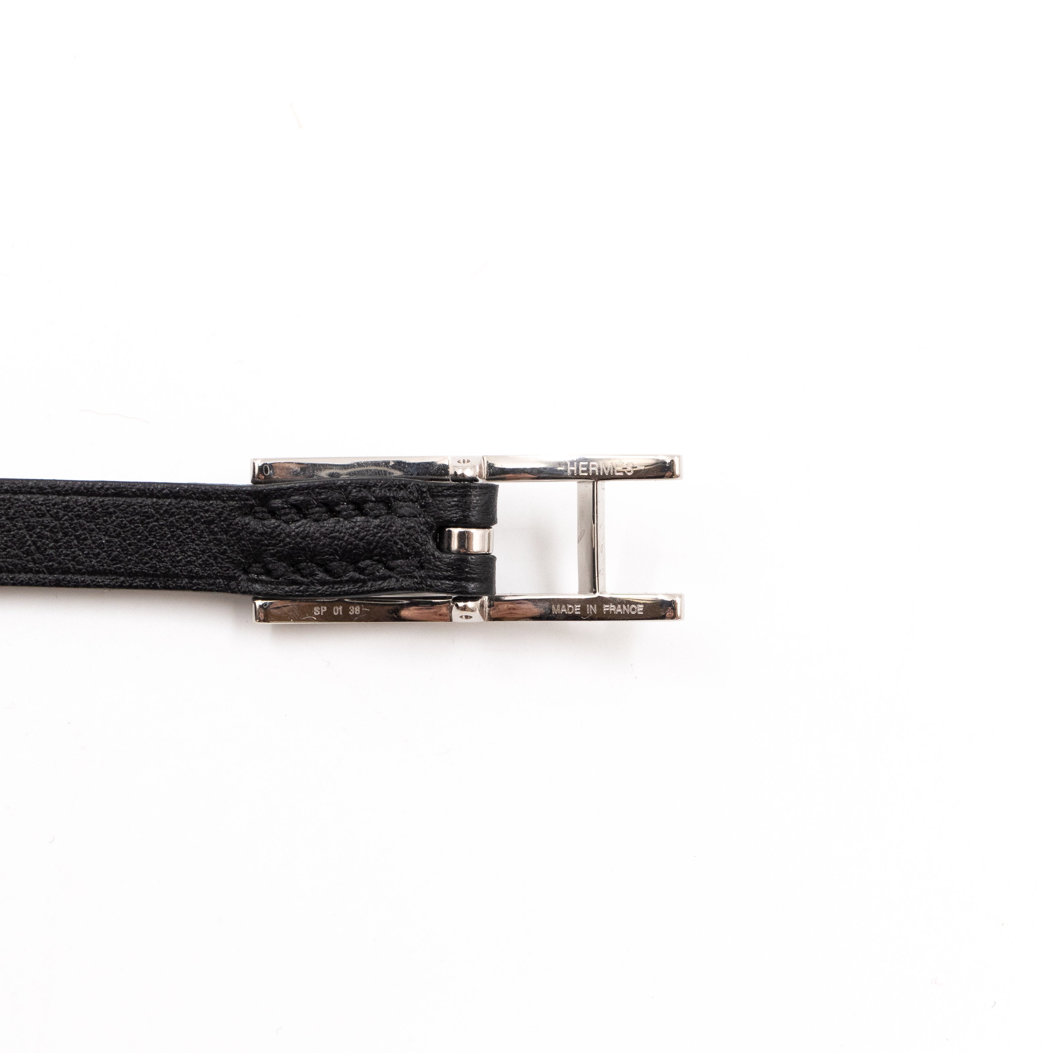 Behapi Double Tour Bracelet Black Grey Leather