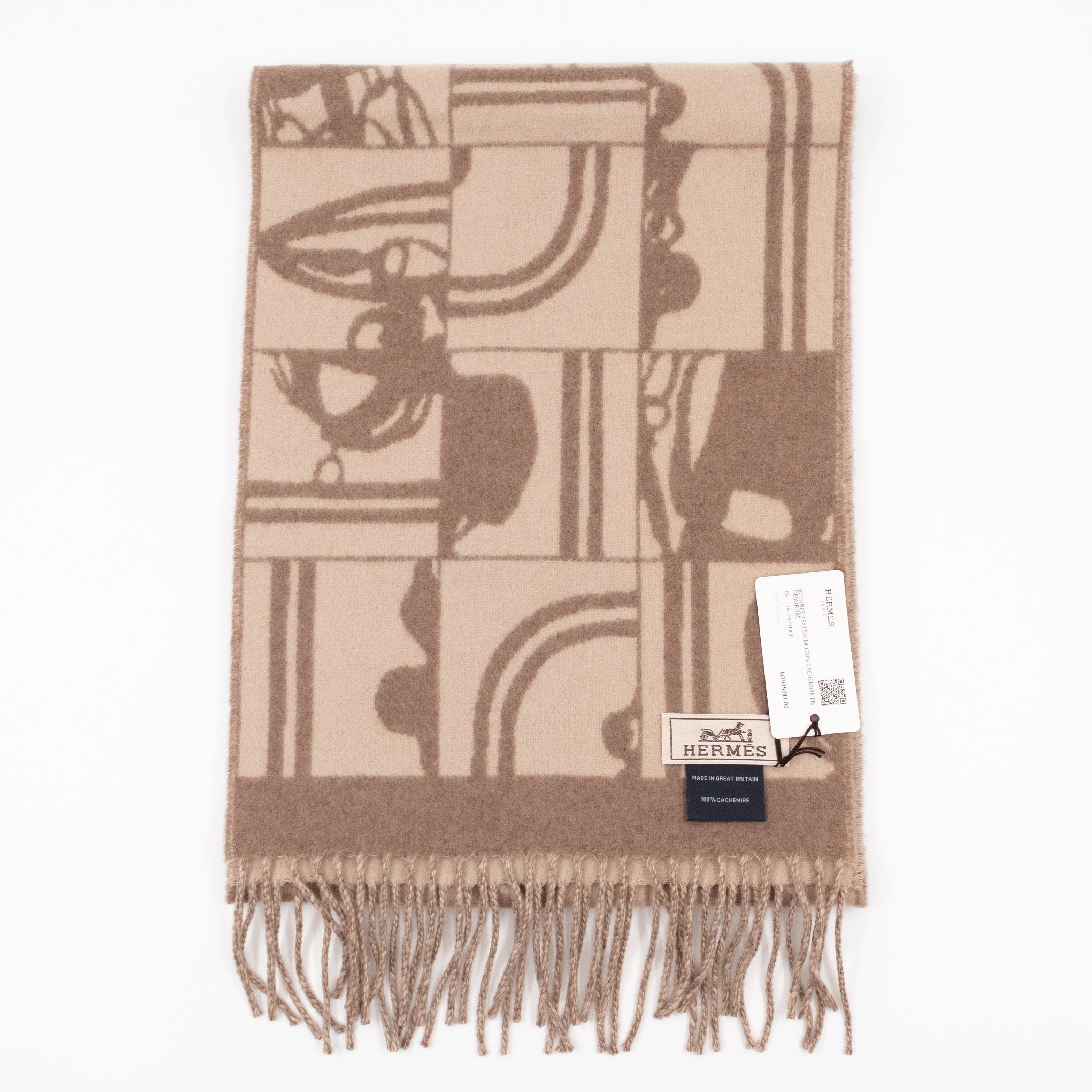 Brides de Gala en Desordre Muffler Cashmere Scarf Taupe Beige