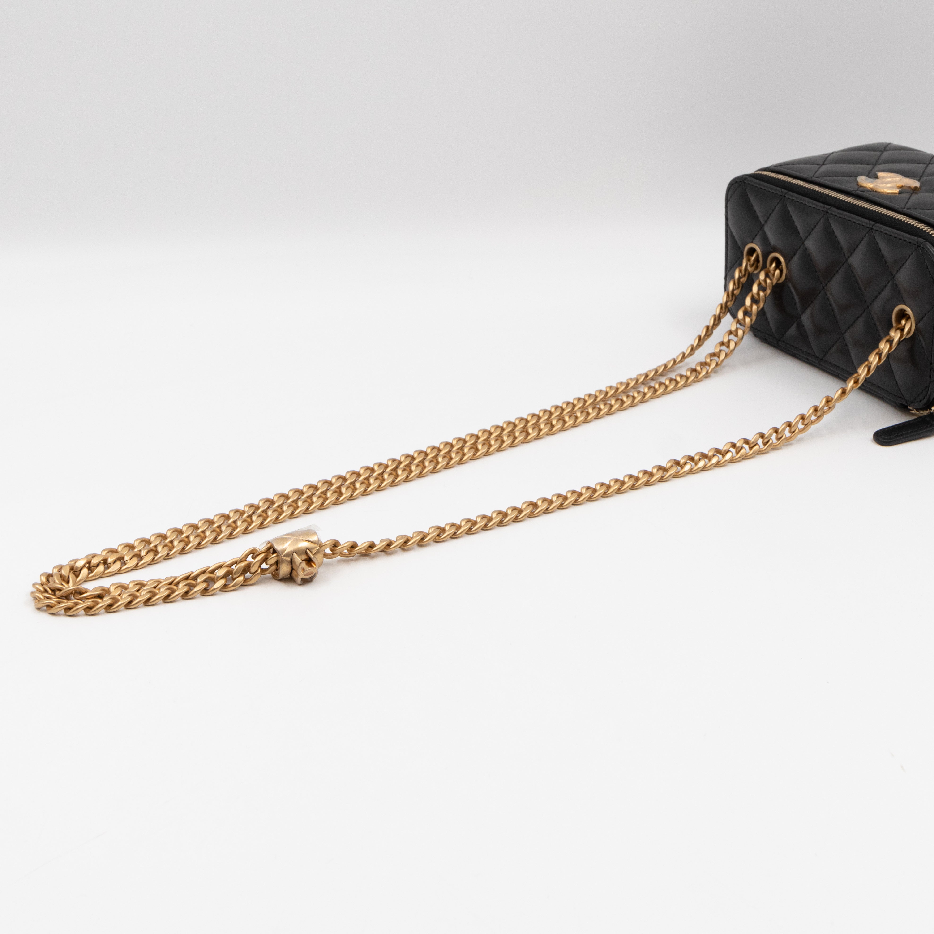 Vanity Classic Box Chain Black Lambskin