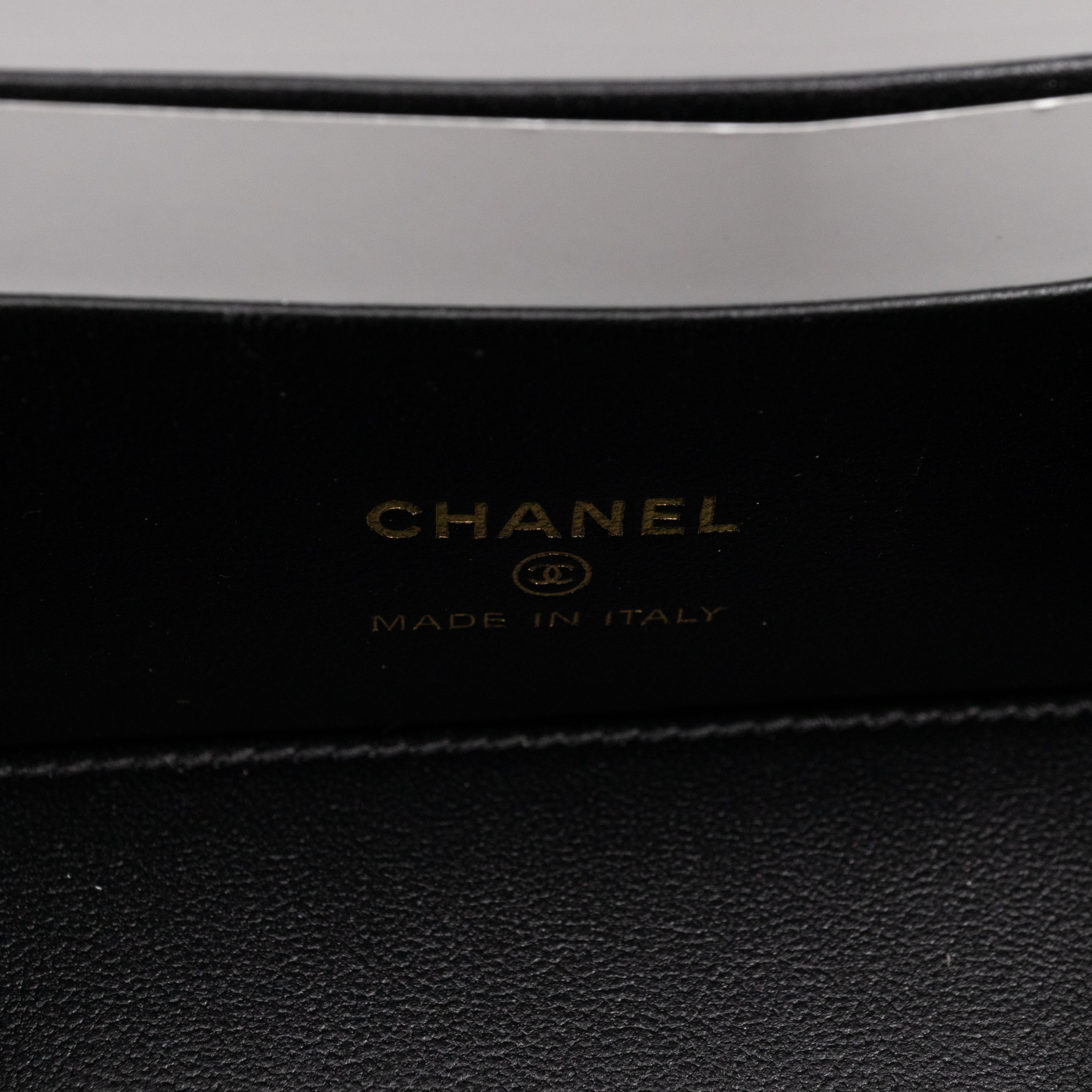 Vanity Classic Box Chain Black Lambskin