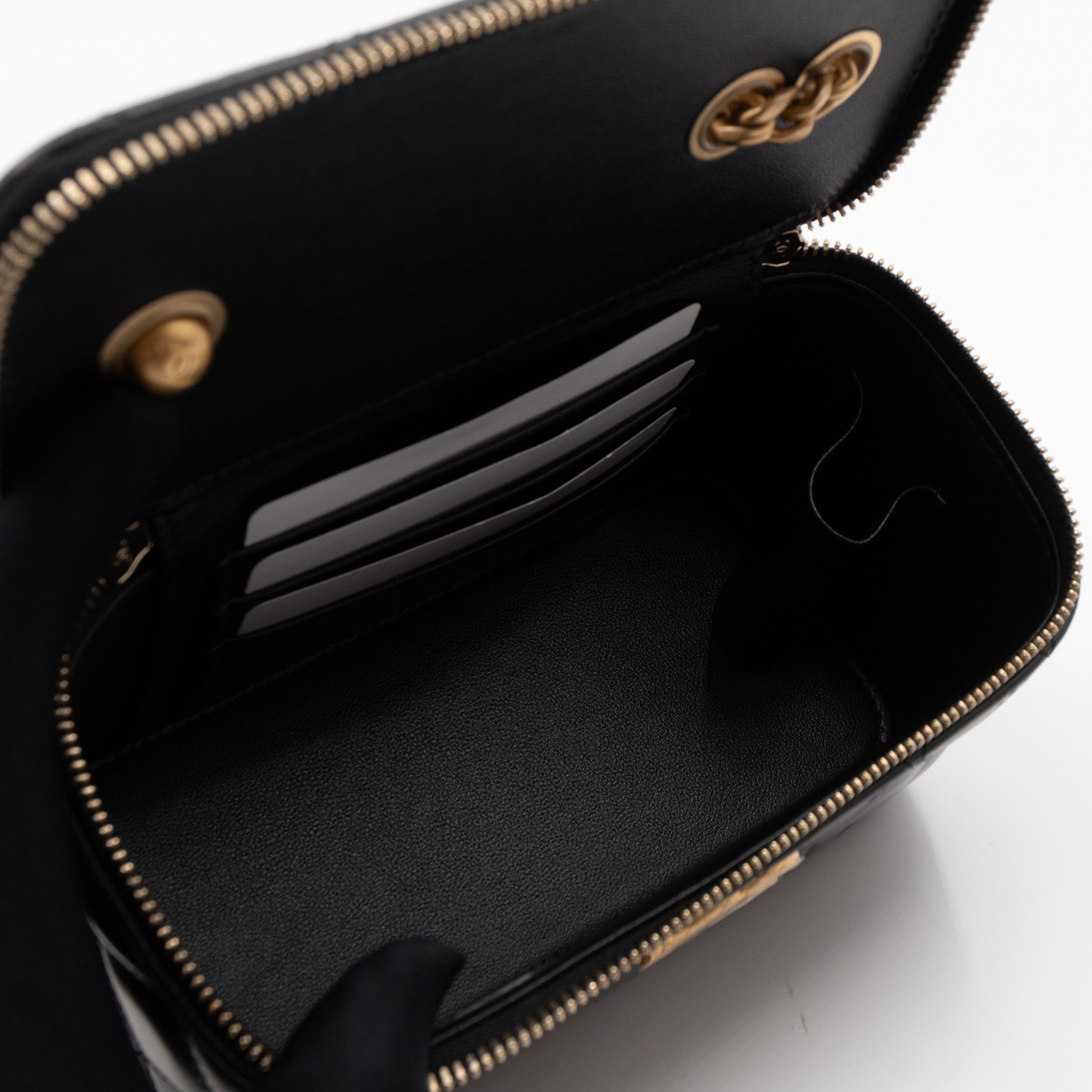 Vanity Classic Box Chain Black Lambskin