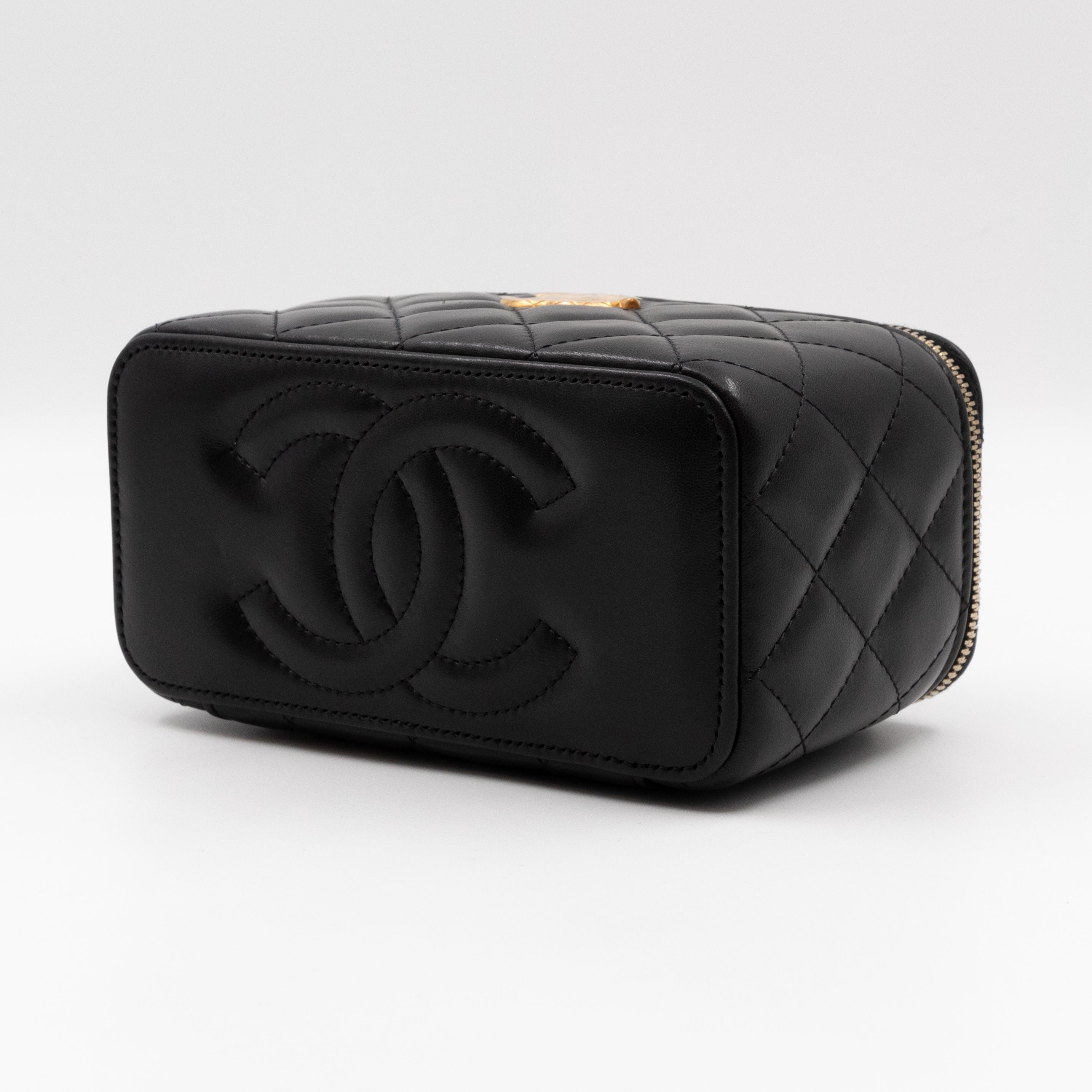 Vanity Classic Box Chain Black Lambskin