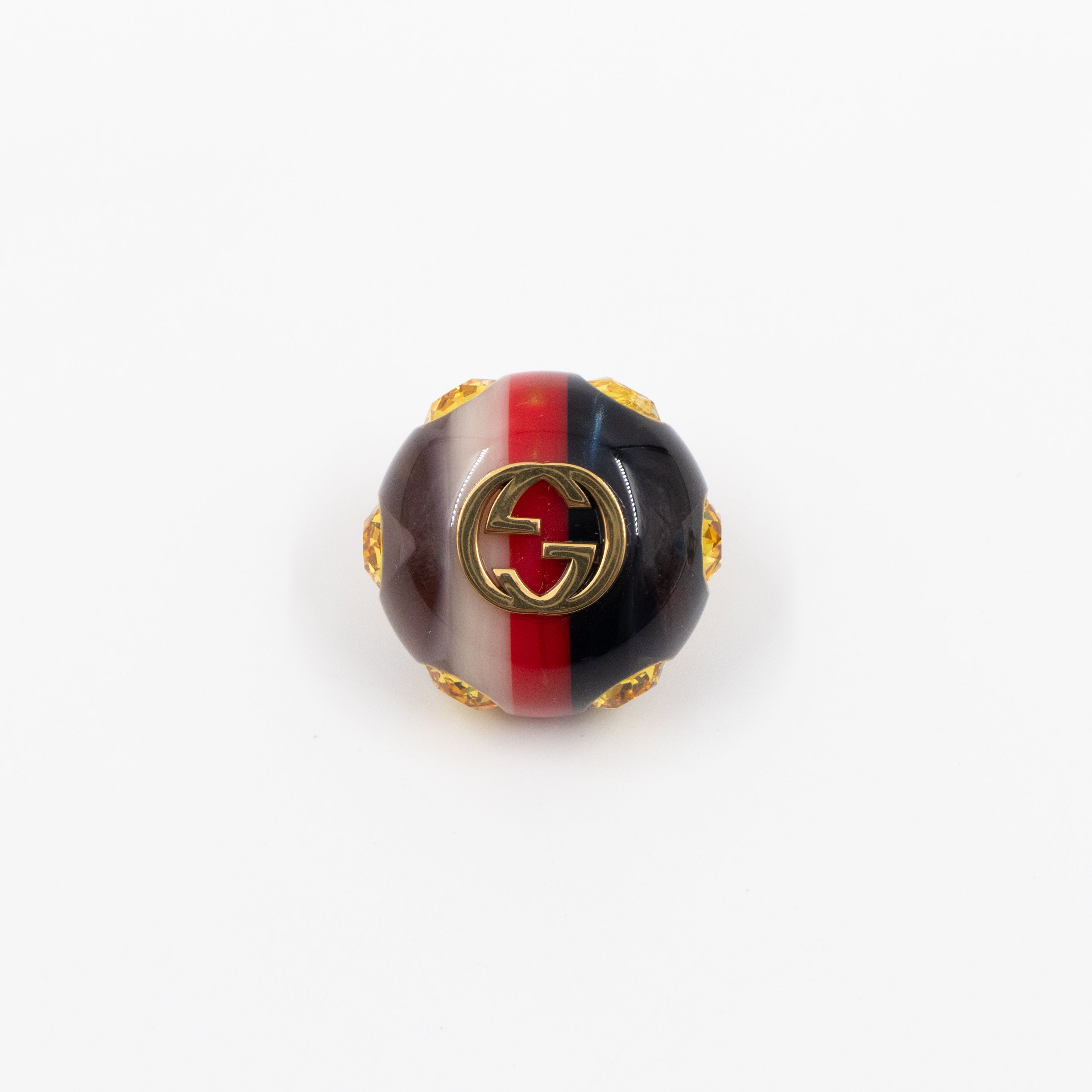 Sylvie Dome Vintage Web Resin Earrings