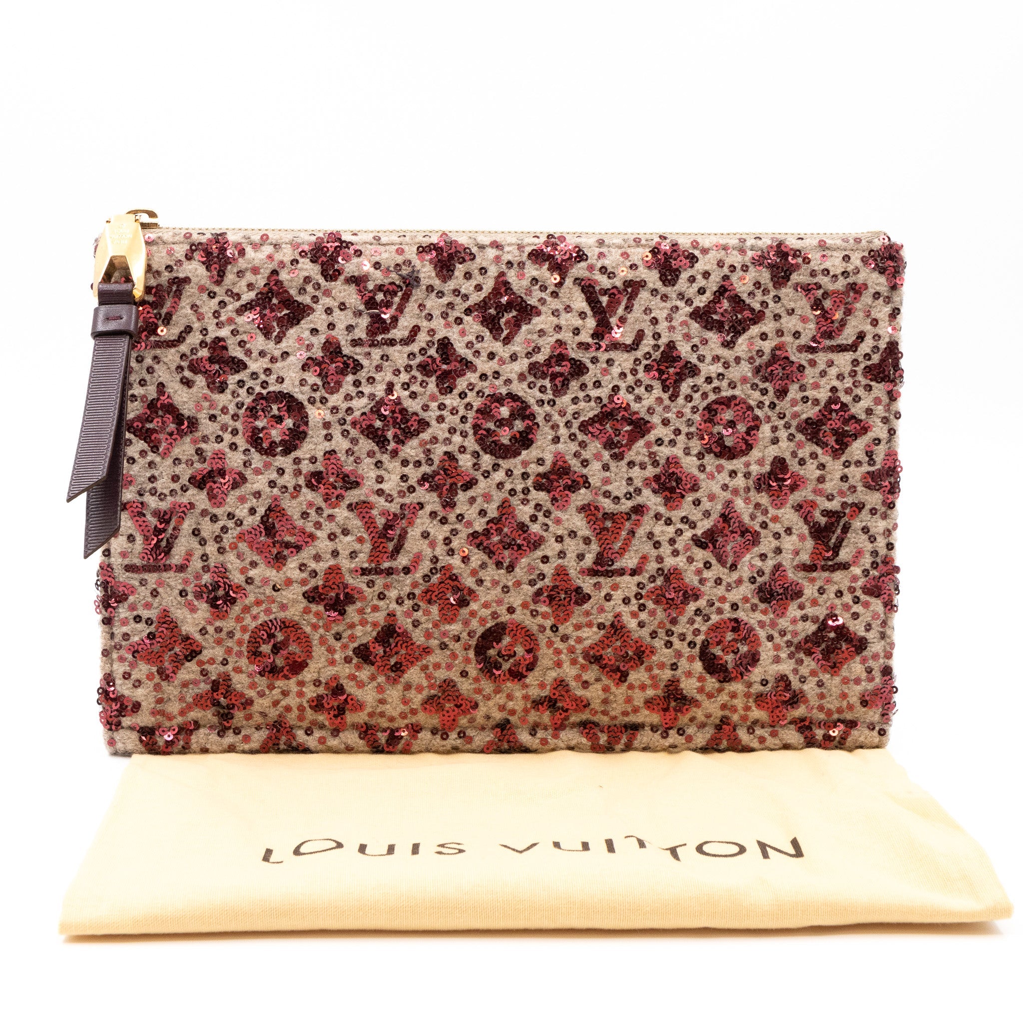 Sunshine Express Pochette Sequin Monogram Bordeaux