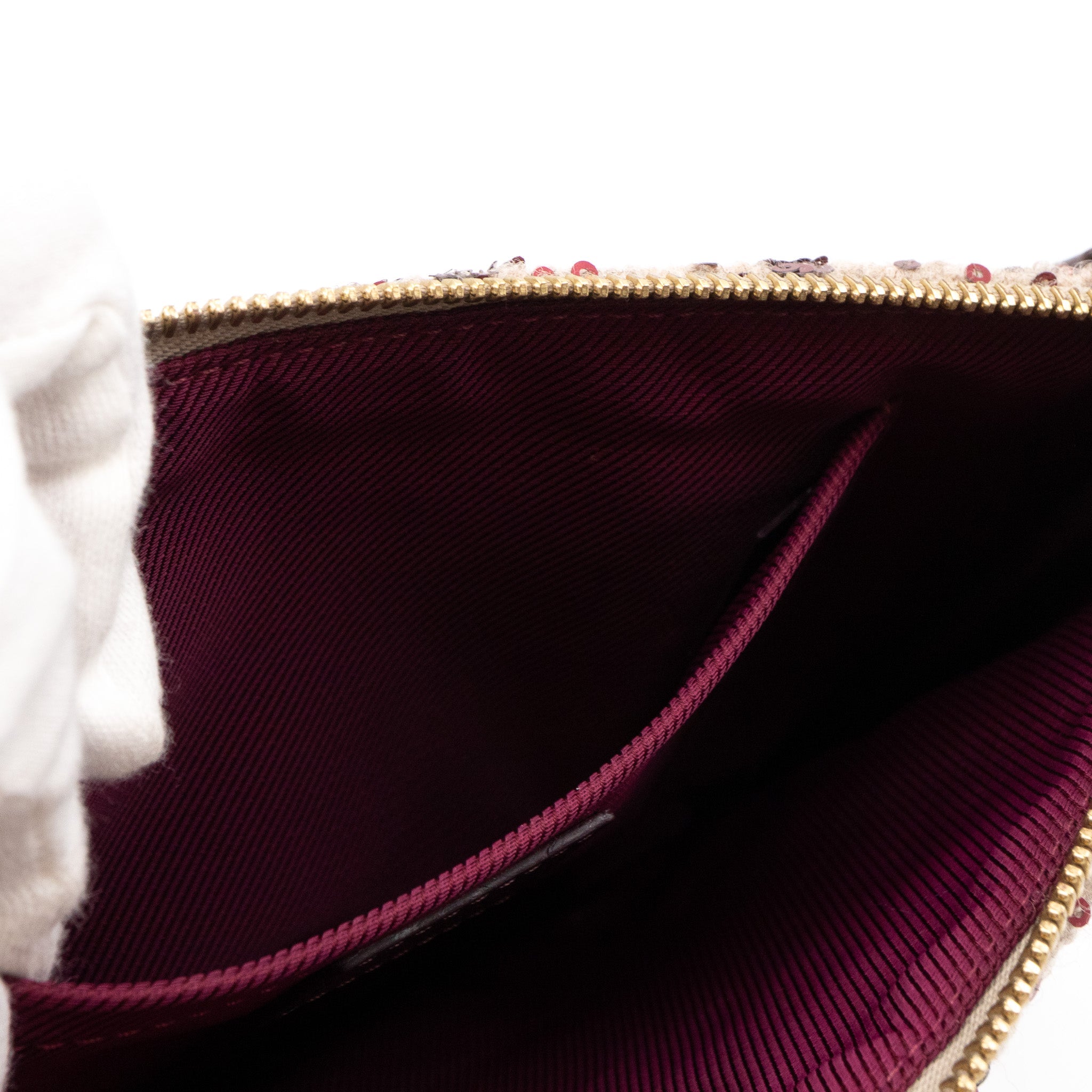 Sunshine Express Pochette Sequin Monogram Bordeaux