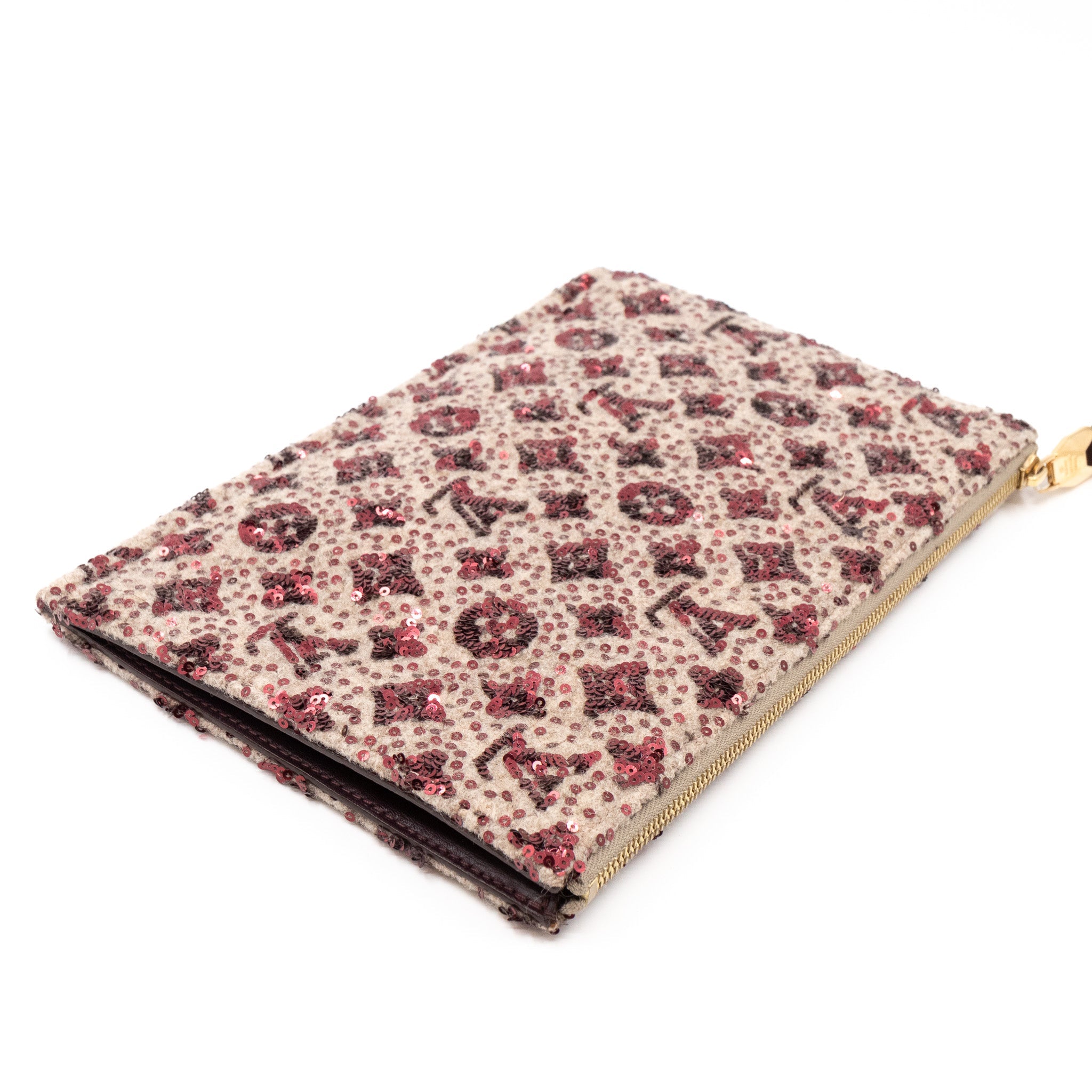 Sunshine Express Pochette Sequin Monogram Bordeaux