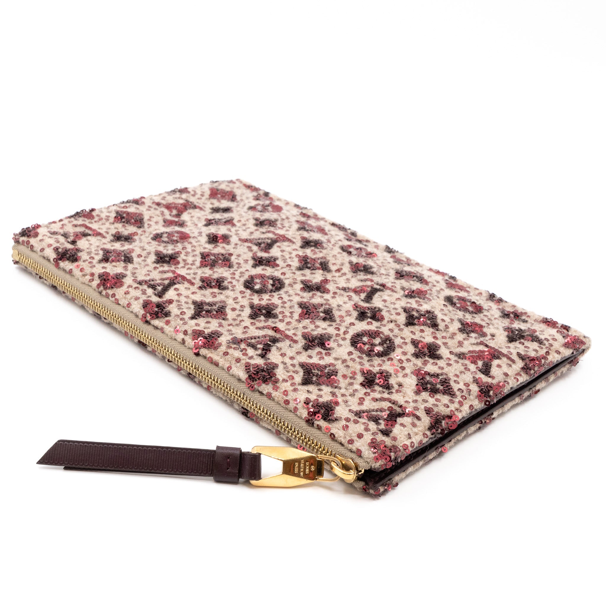 Sunshine Express Pochette Sequin Monogram Bordeaux