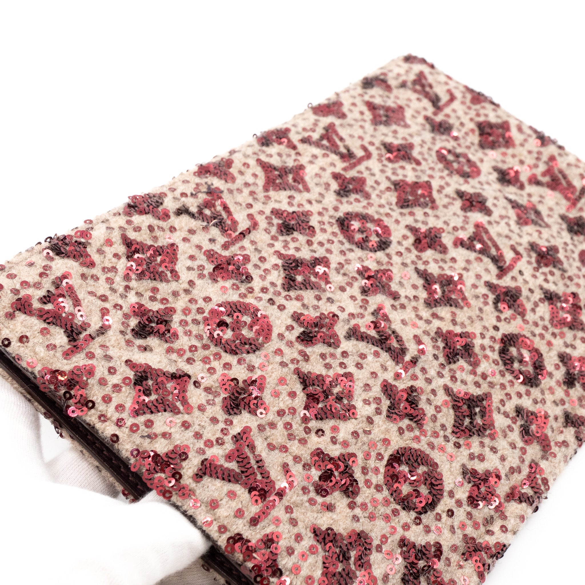 Sunshine Express Pochette Sequin Monogram Bordeaux