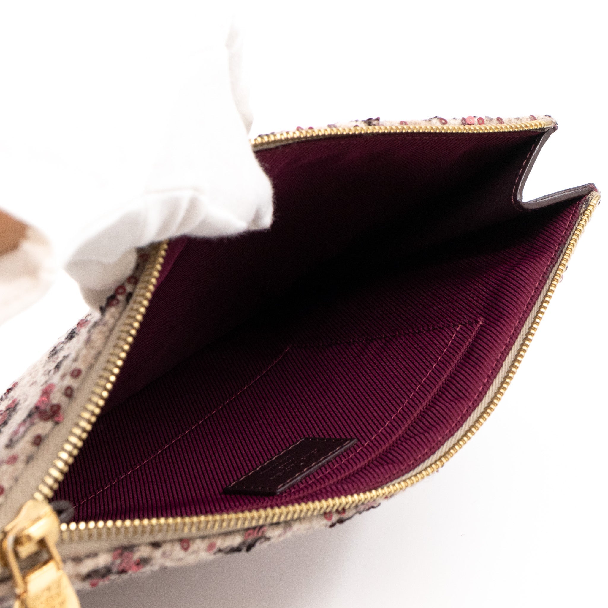 Sunshine Express Pochette Sequin Monogram Bordeaux