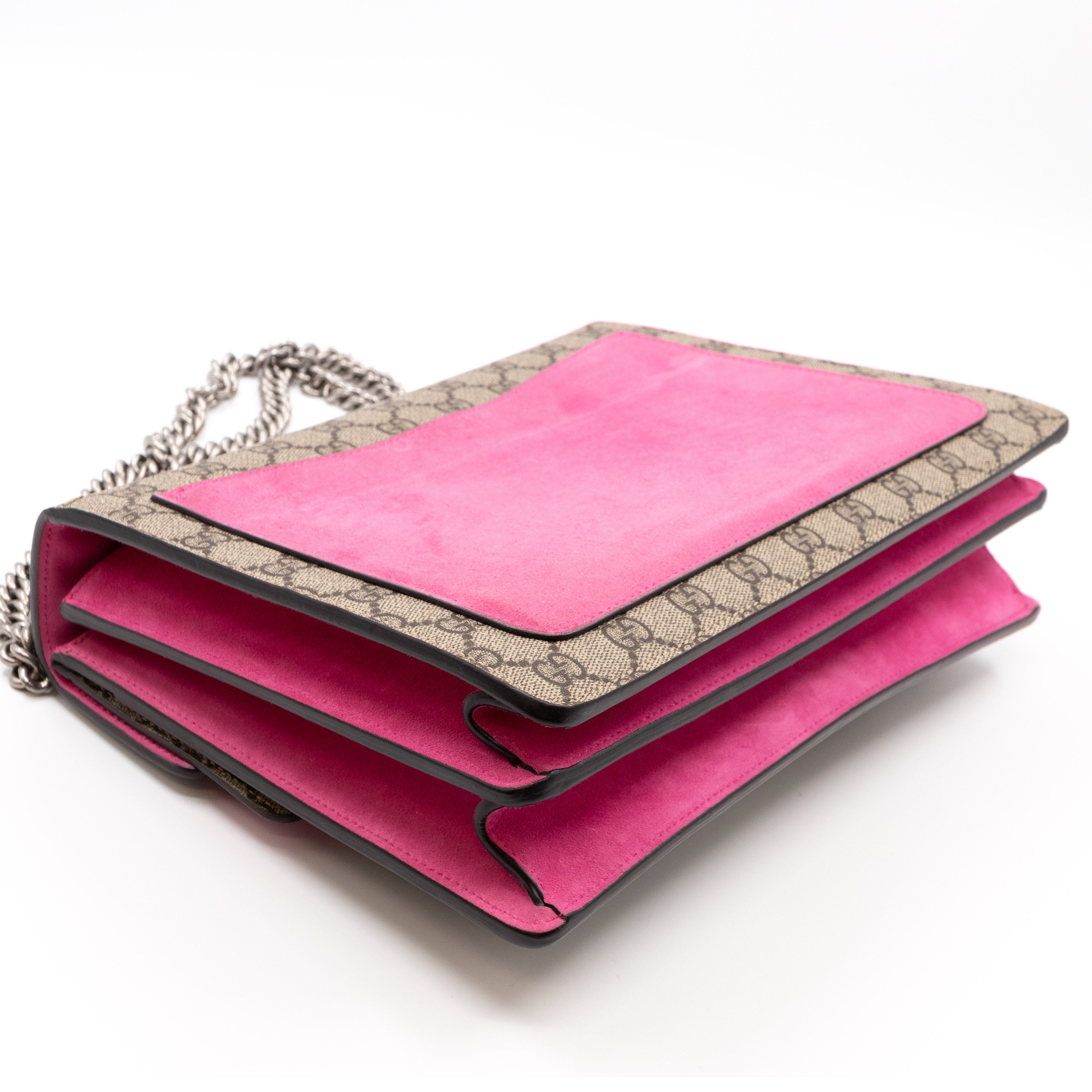 Dionysus Medium GG Supreme Pierced Heart Embroidered