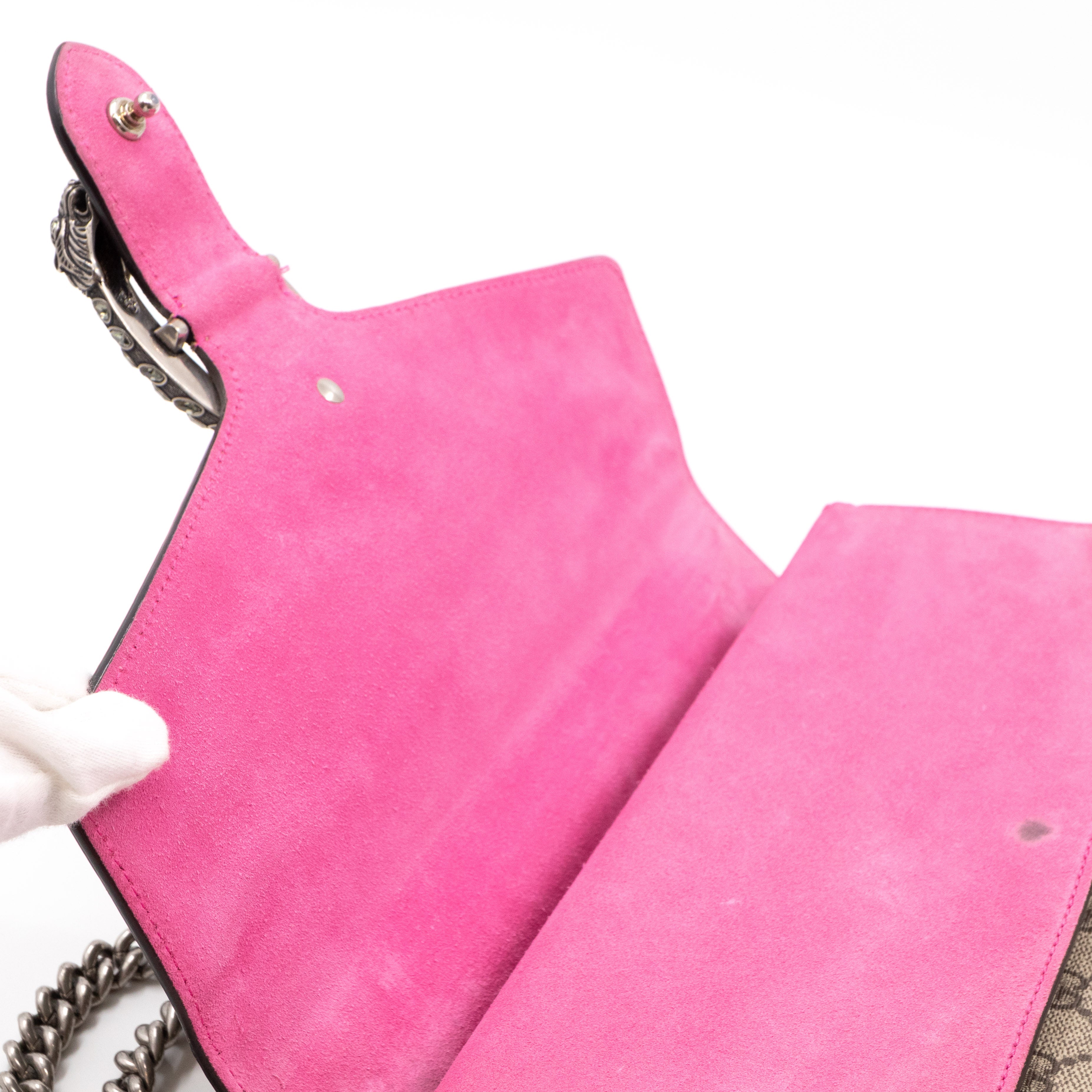 Dionysus Medium GG Supreme Pierced Heart Embroidered