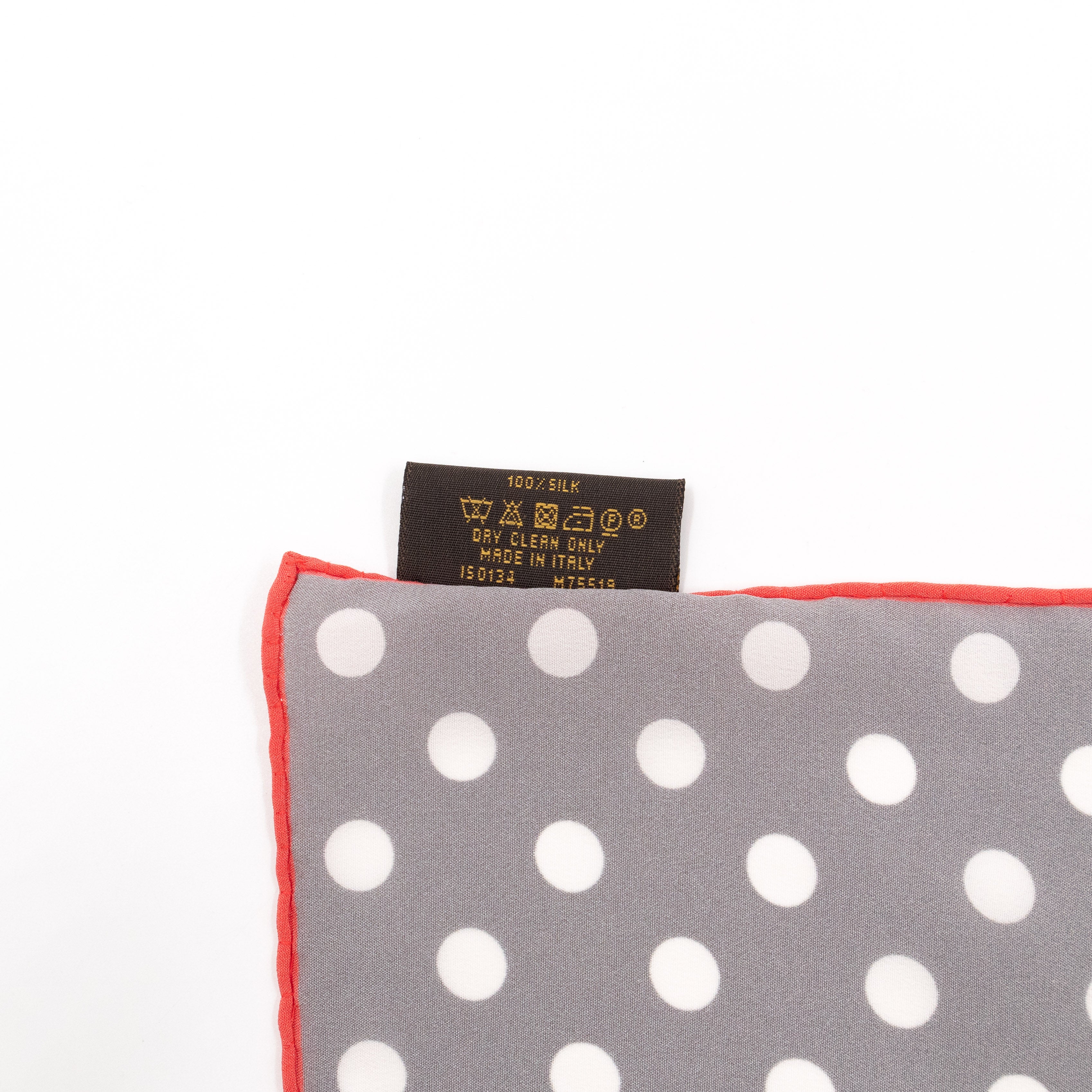 Balloon Dot Silk Scarf Cerise