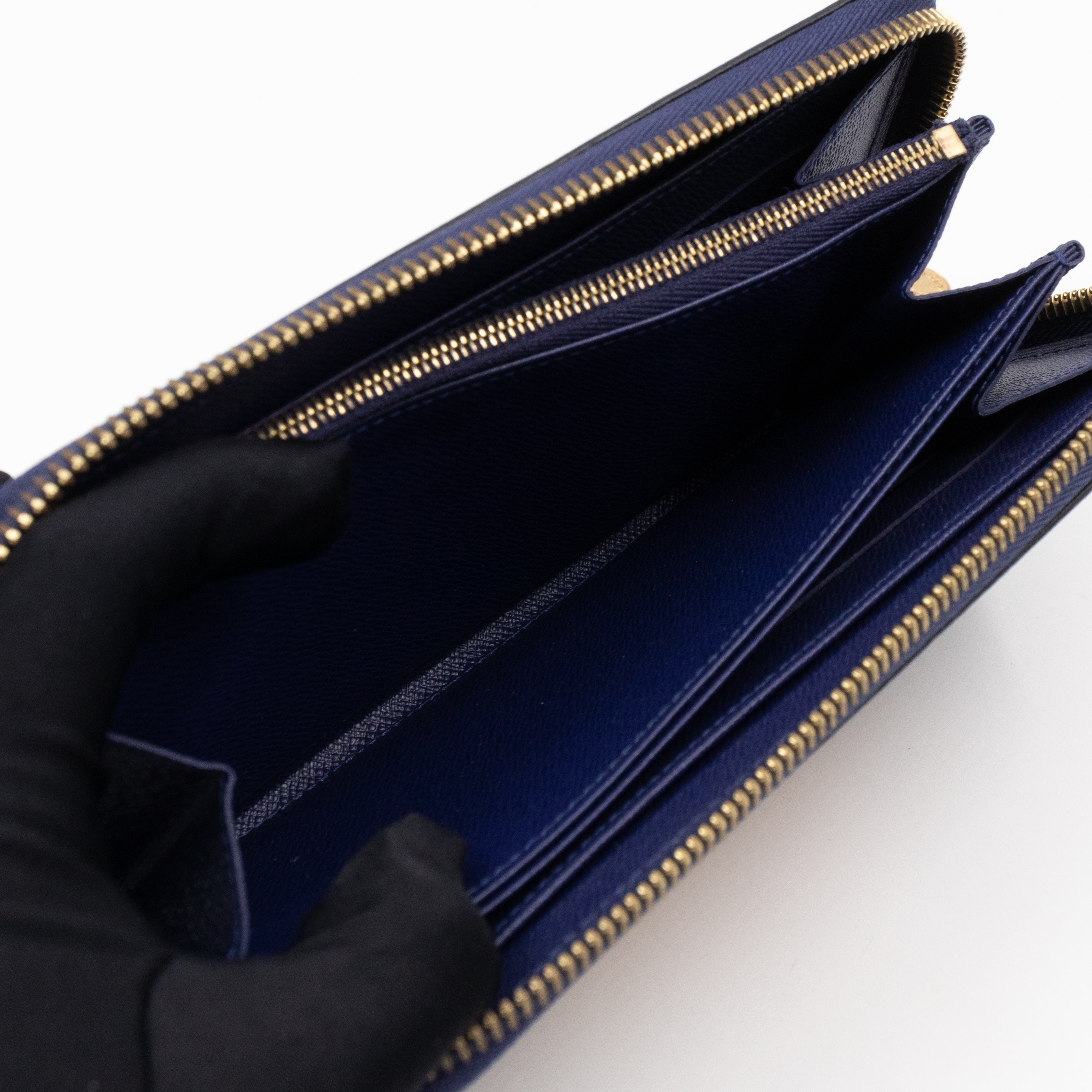 Zippy Wallet Owl Blue Epi Leather