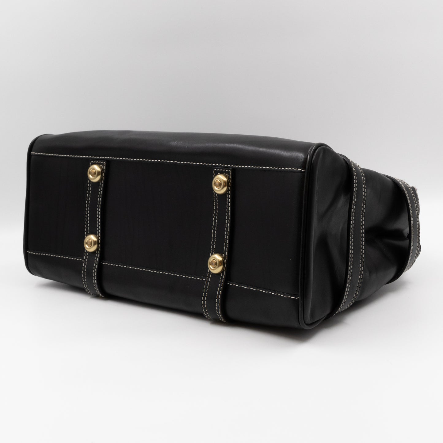Luella Giselle Satchel Bag Black Leather