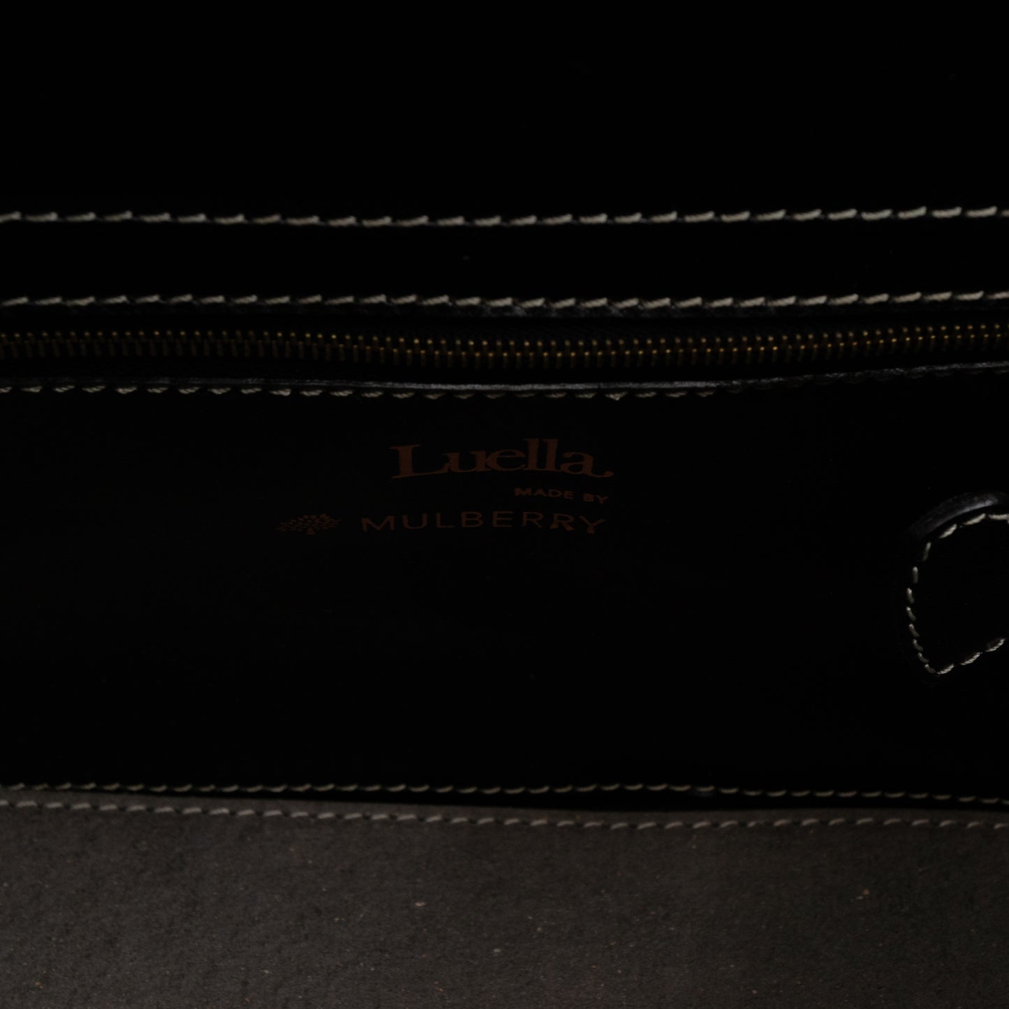 Luella Giselle Satchel Bag Black Leather